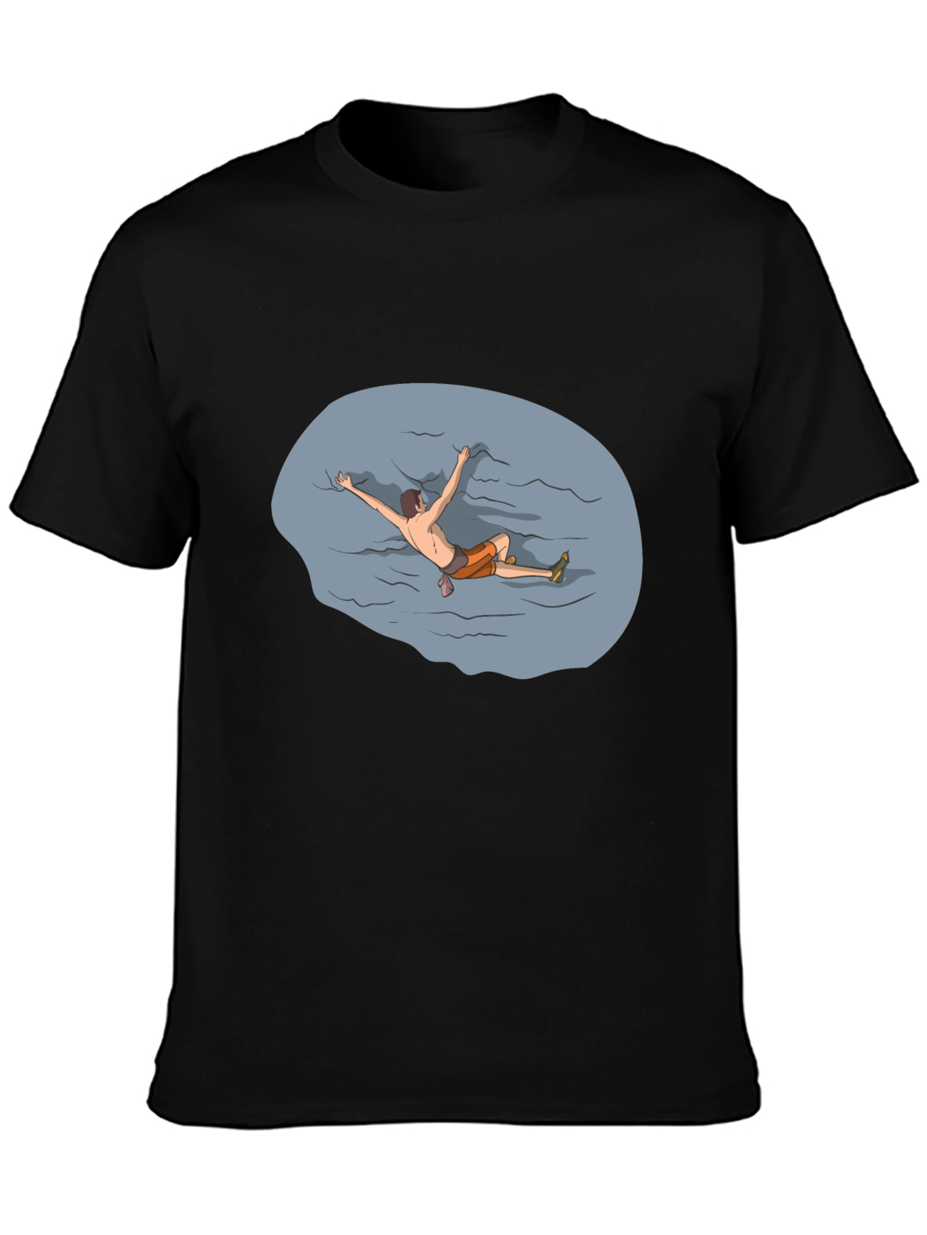 Climber Graphic T-Shirt - Black Crew Neck Tee