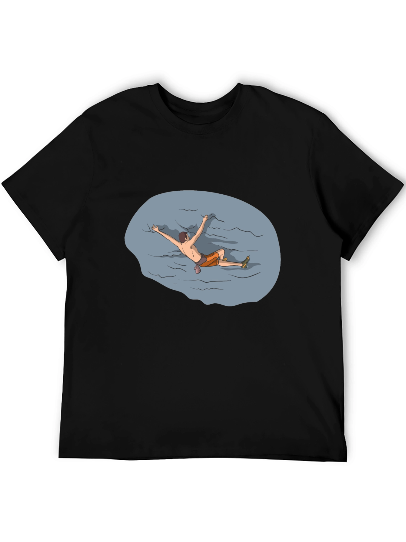 Climber Graphic T-Shirt - Black Crew Neck Tee
