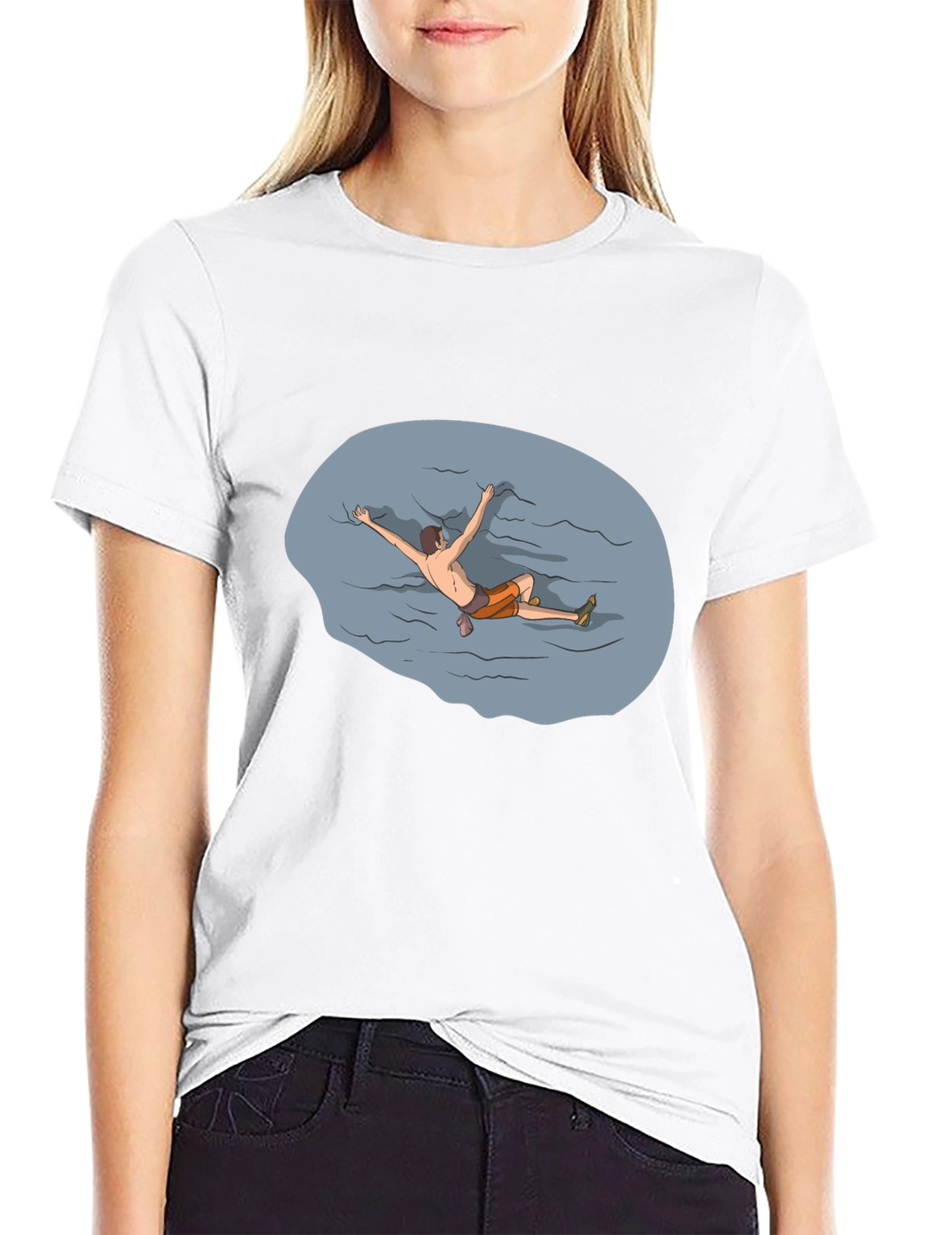 Climber Graphic T-Shirt - Black Crew Neck Tee