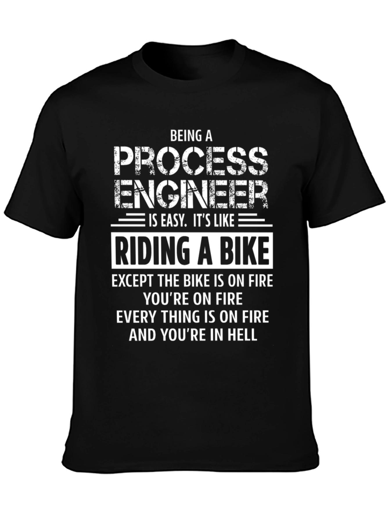 Process Engineer Fire Bike Graphic T-Shirt