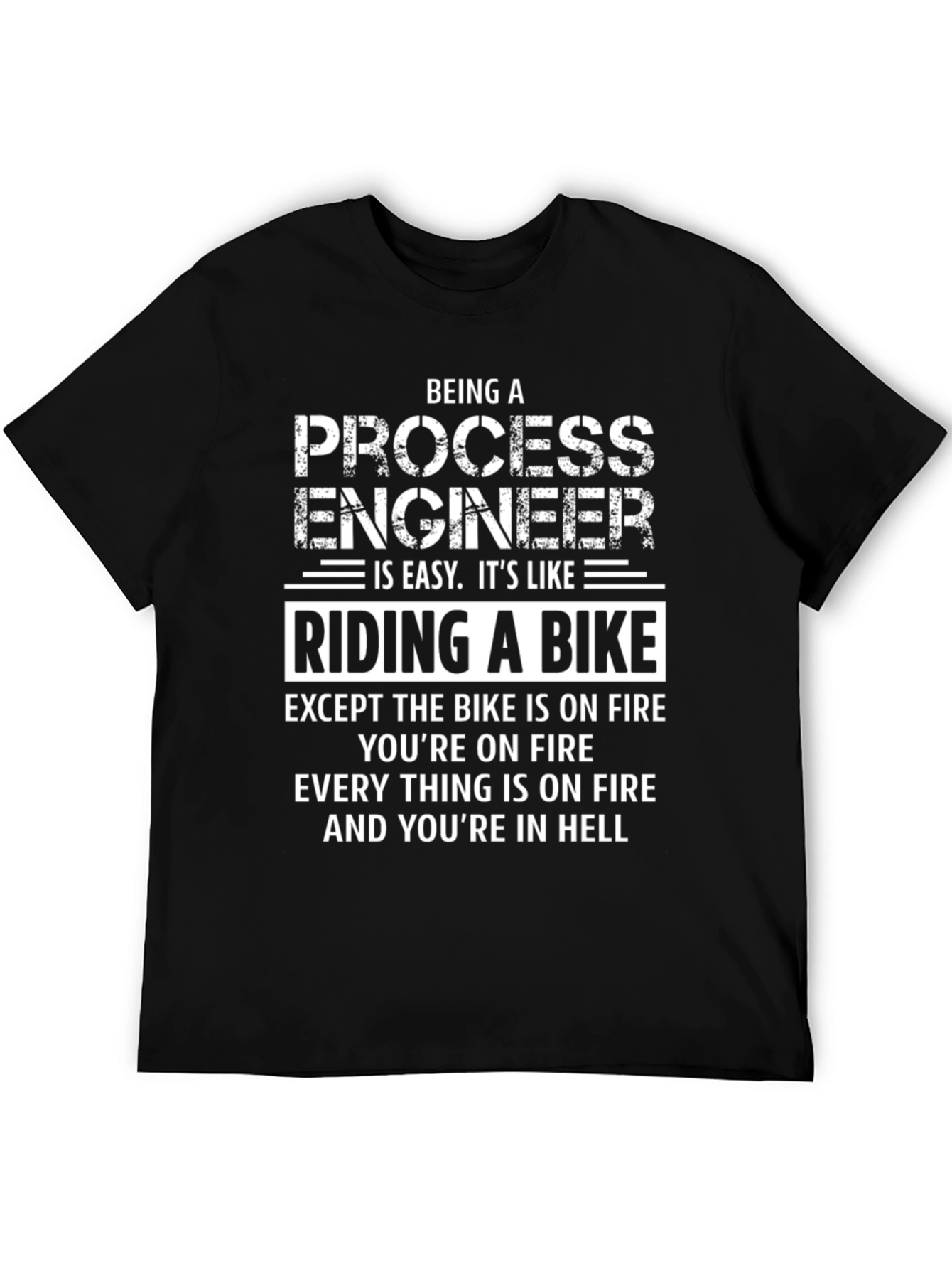 Process Engineer Fire Bike Graphic T-Shirt