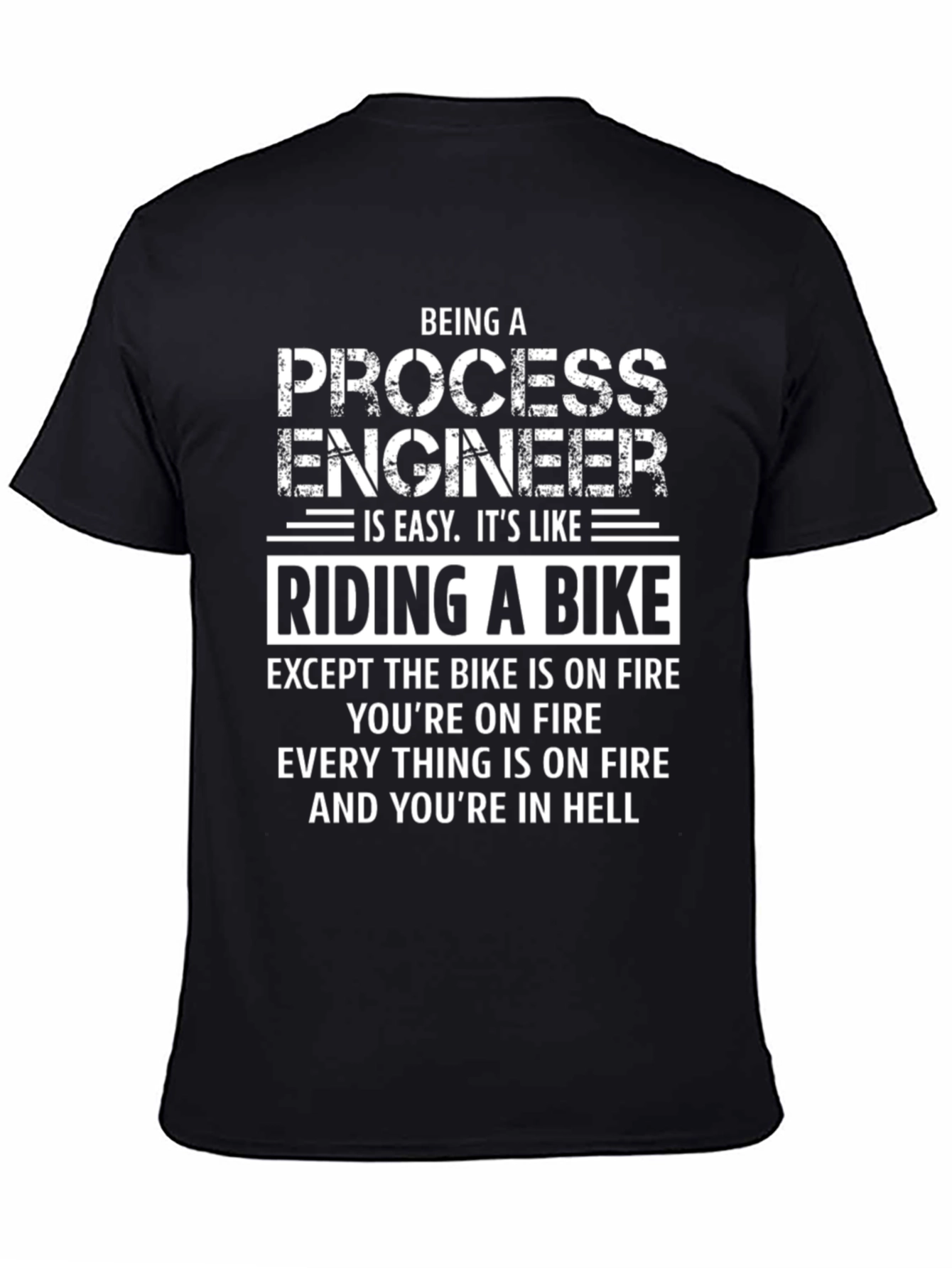 Process Engineer Fire Bike Graphic T-Shirt