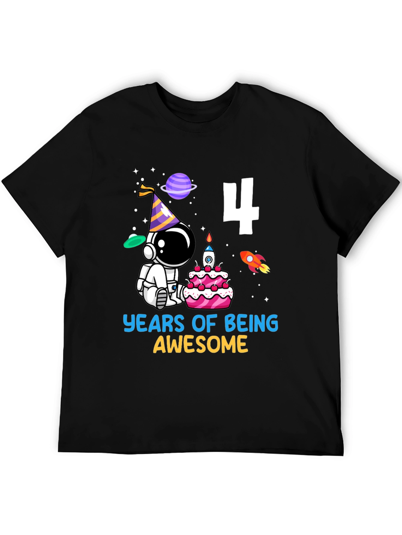 4th Birthday Astronaut T-Shirt