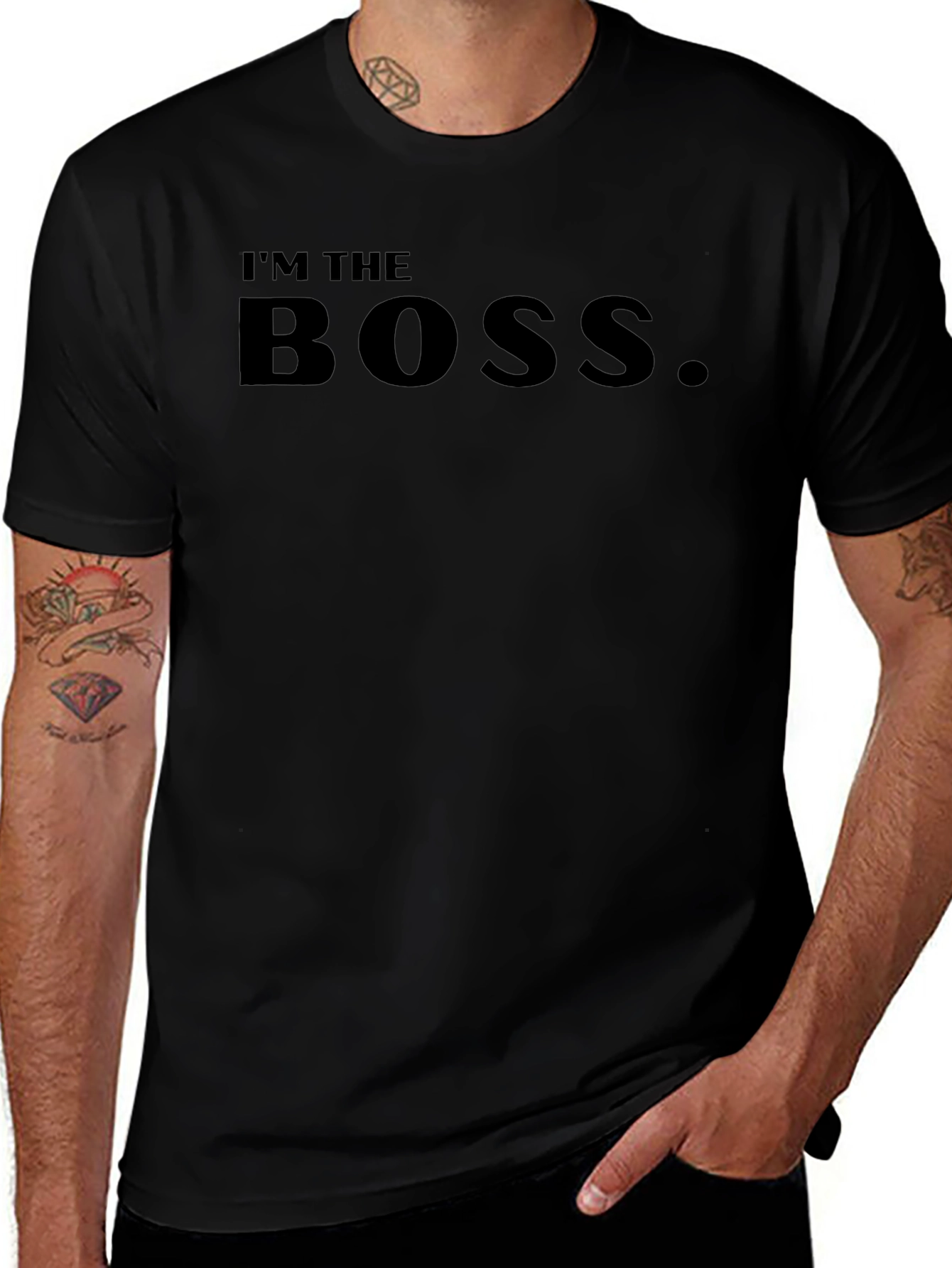 Im The Boss. Black Graphic T-Shirt