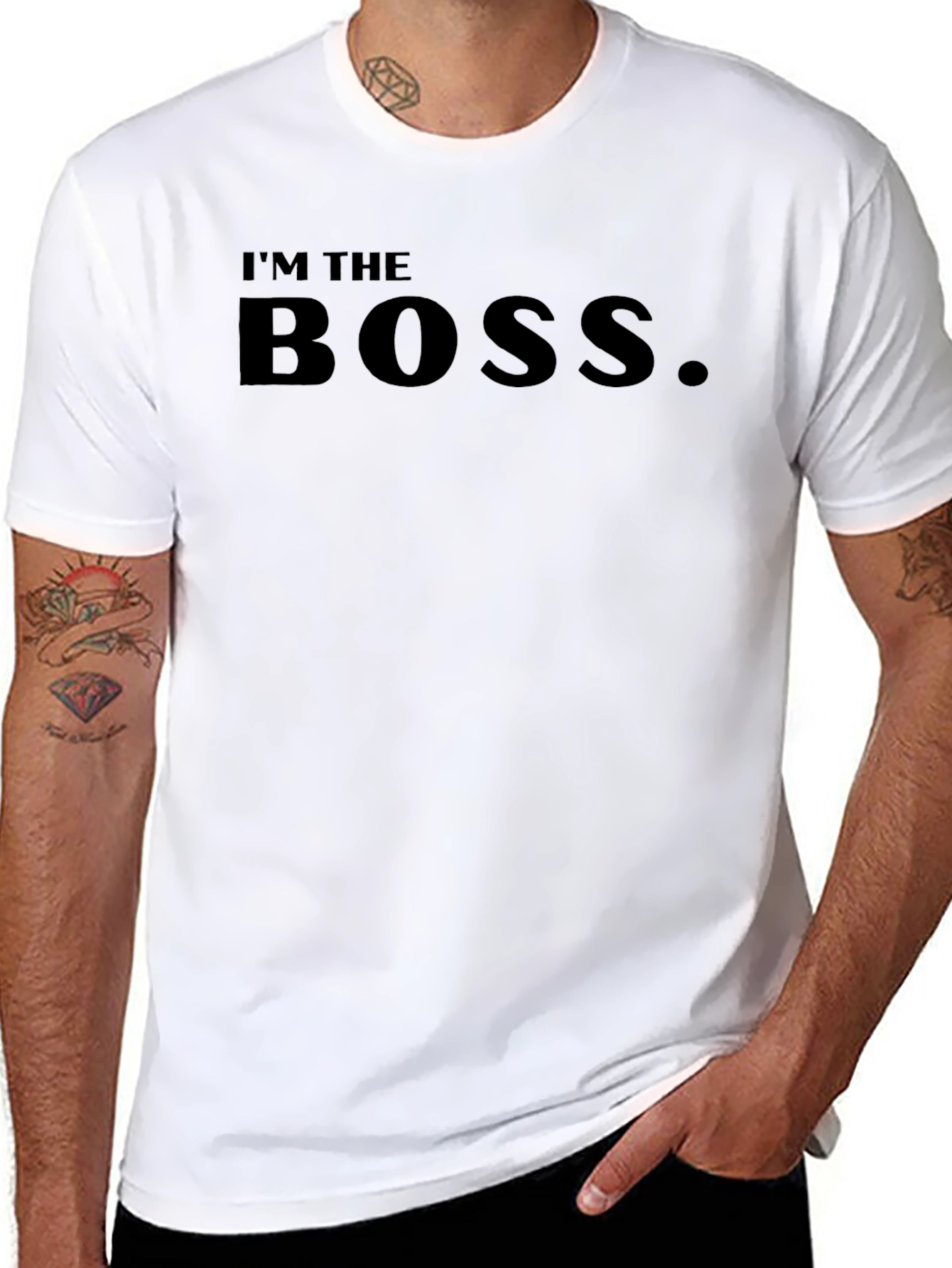 Im The Boss. Black Graphic T-Shirt