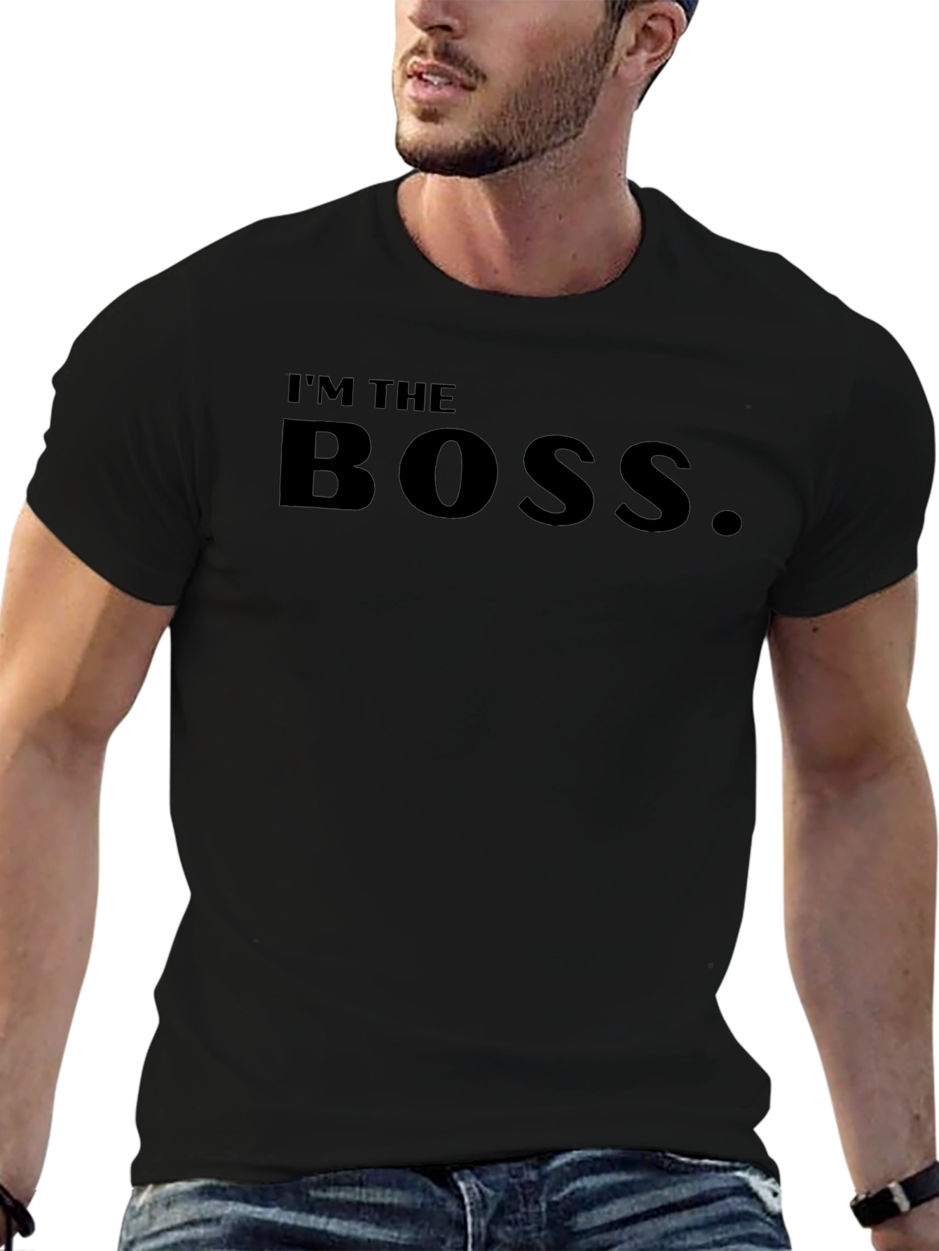 Im The Boss. Black Graphic T-Shirt