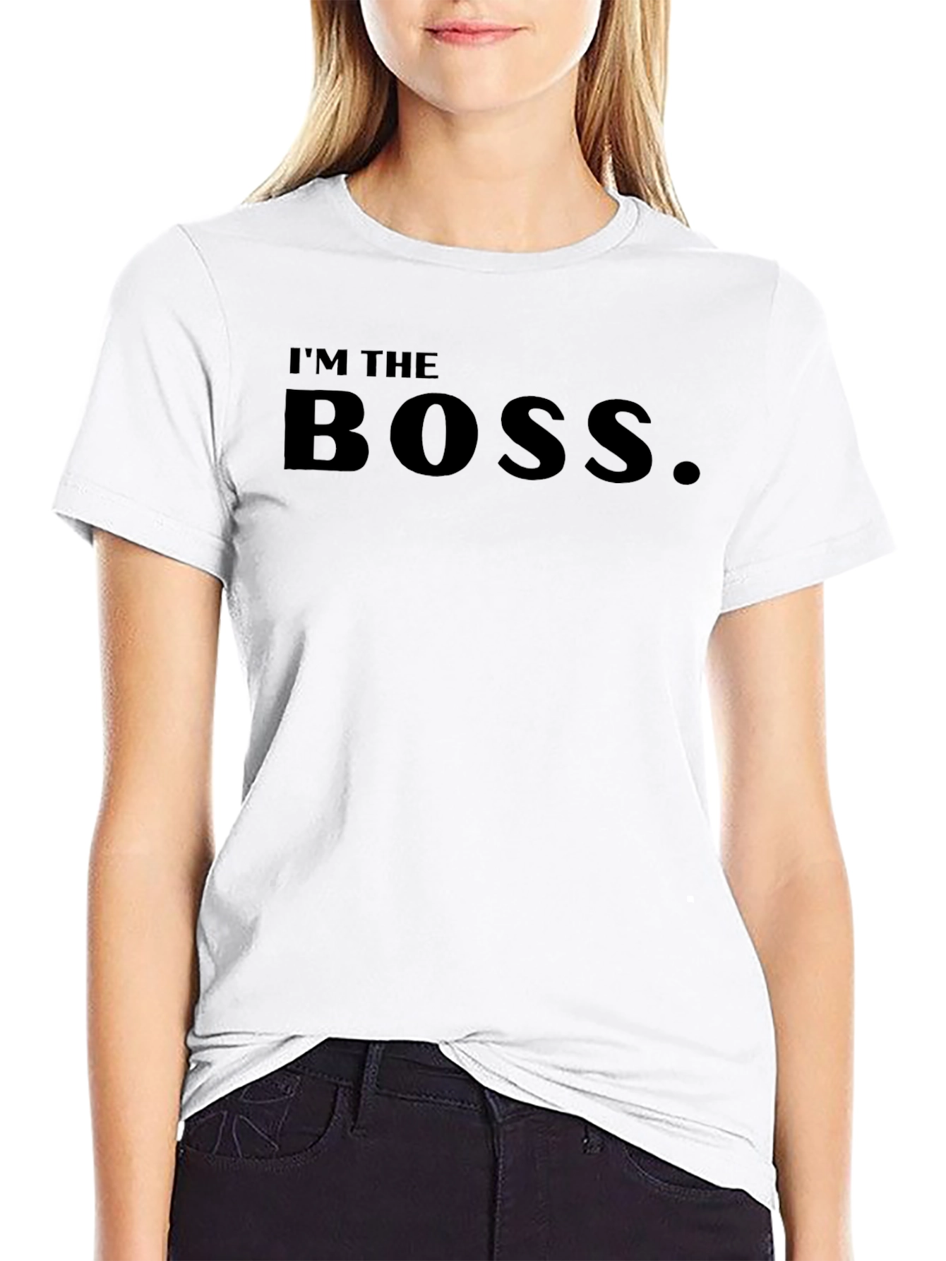 Im The Boss. Black Graphic T-Shirt