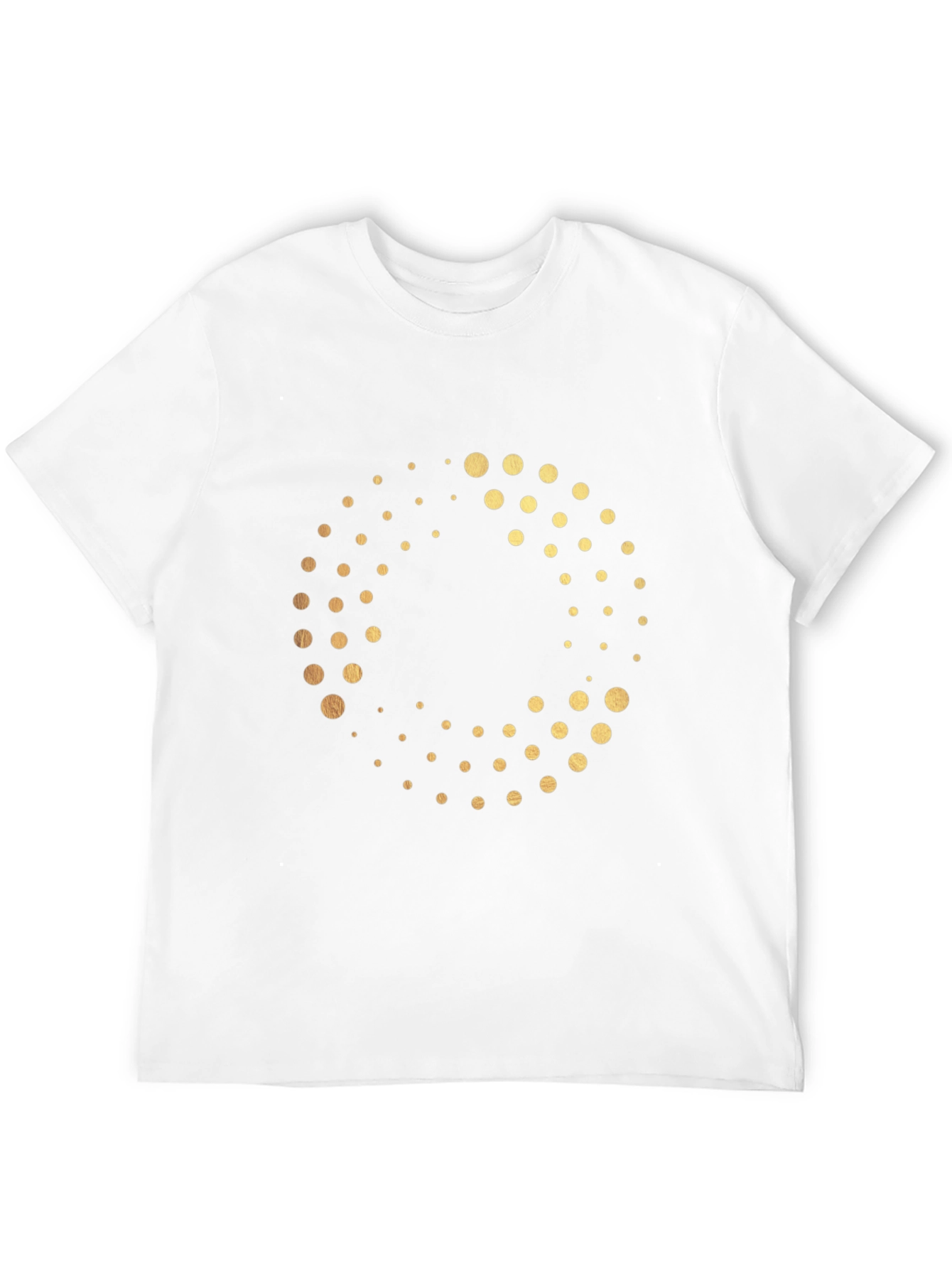 Golden Dot Circle Black T-Shirt