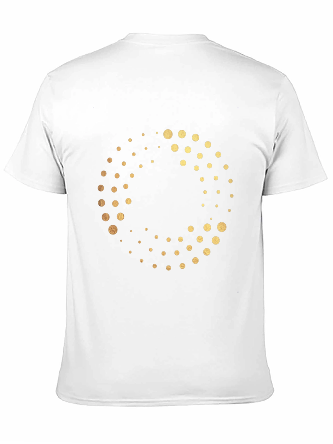 Golden Dot Circle Black T-Shirt
