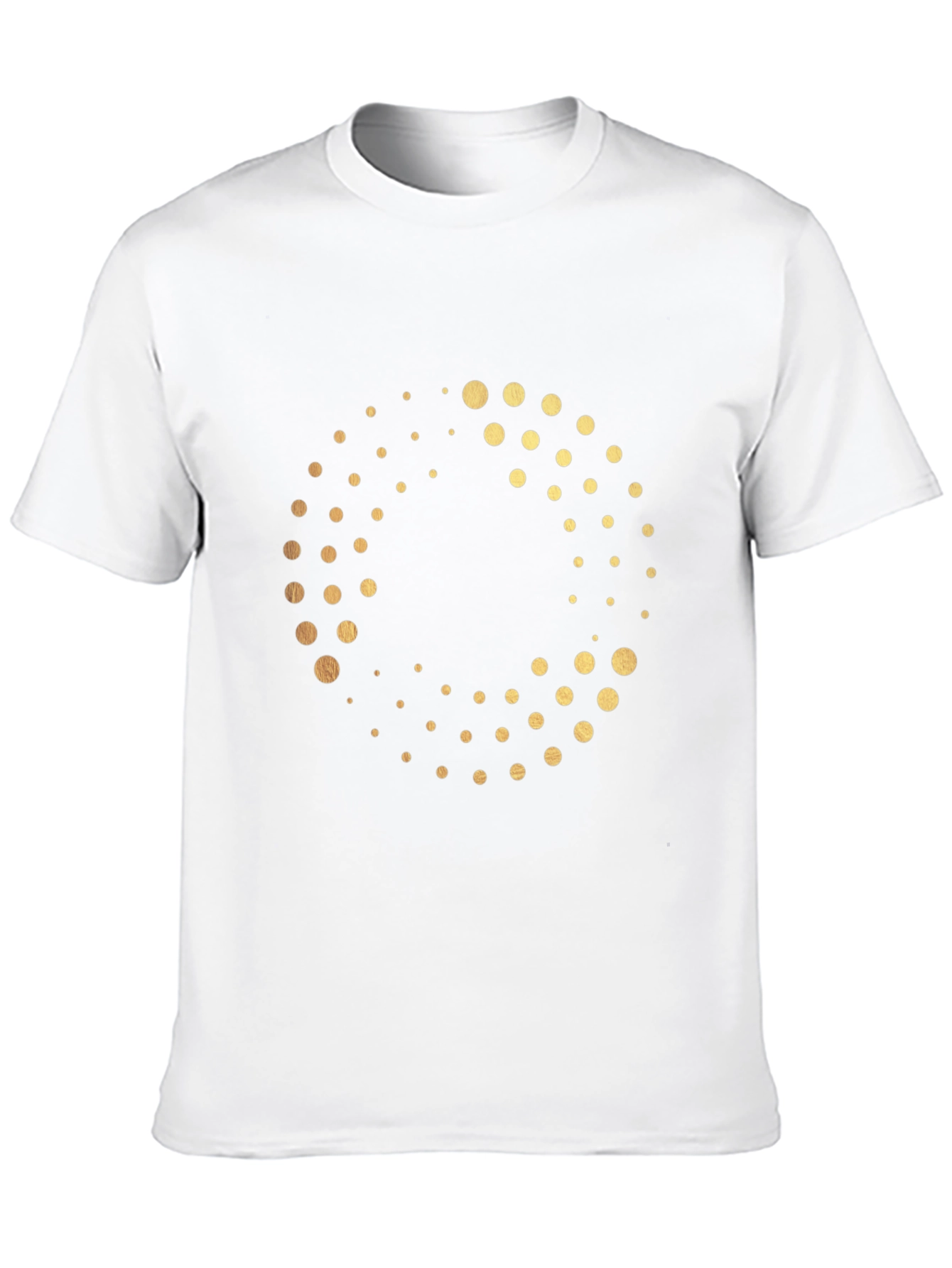 Golden Dot Circle Black T-Shirt