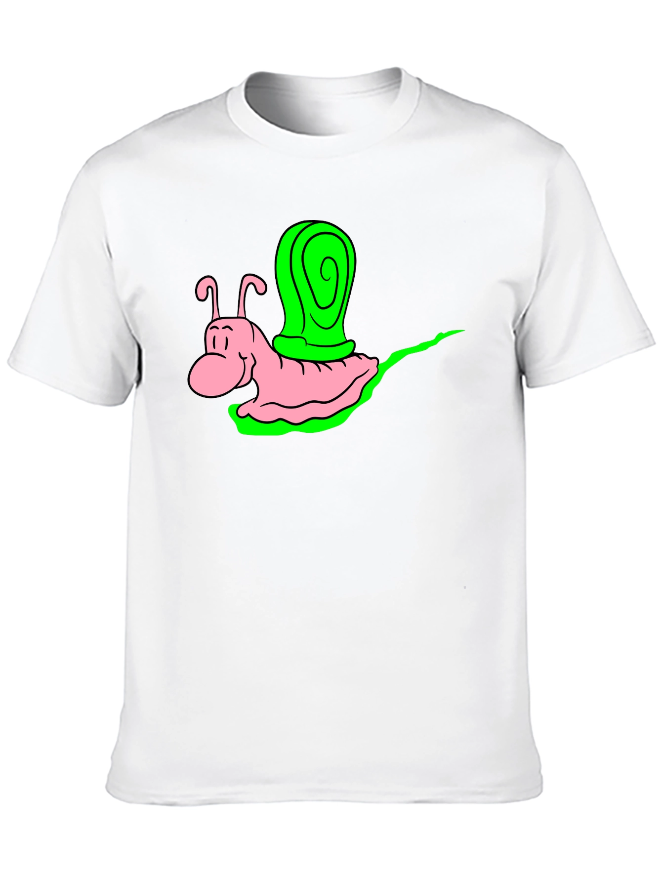 Cartoon Snail Graphic Tee - Black Unisex Shirt