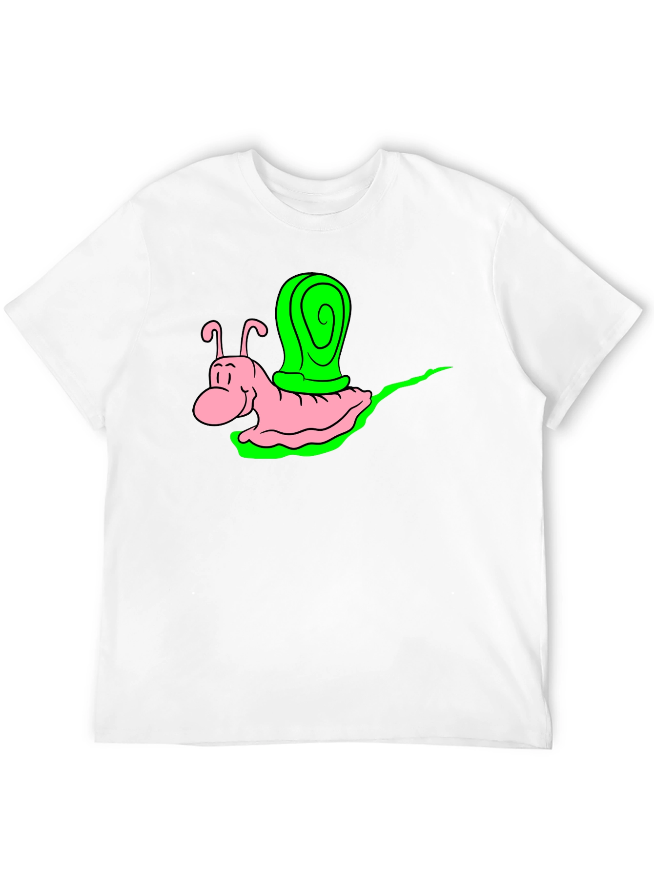 Cartoon Snail Graphic Tee - Black Unisex Shirt