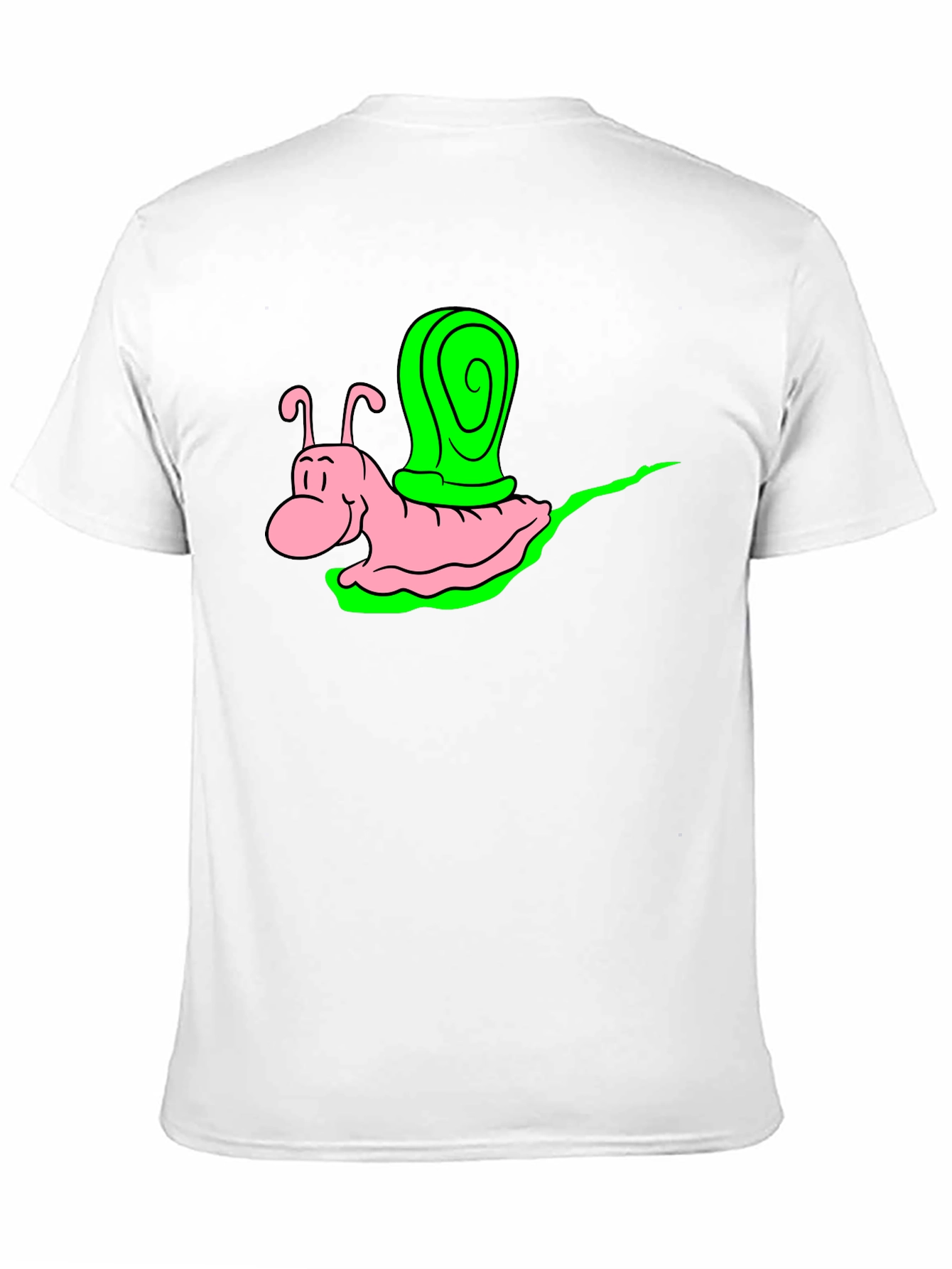 Cartoon Snail Graphic Tee - Black Unisex Shirt