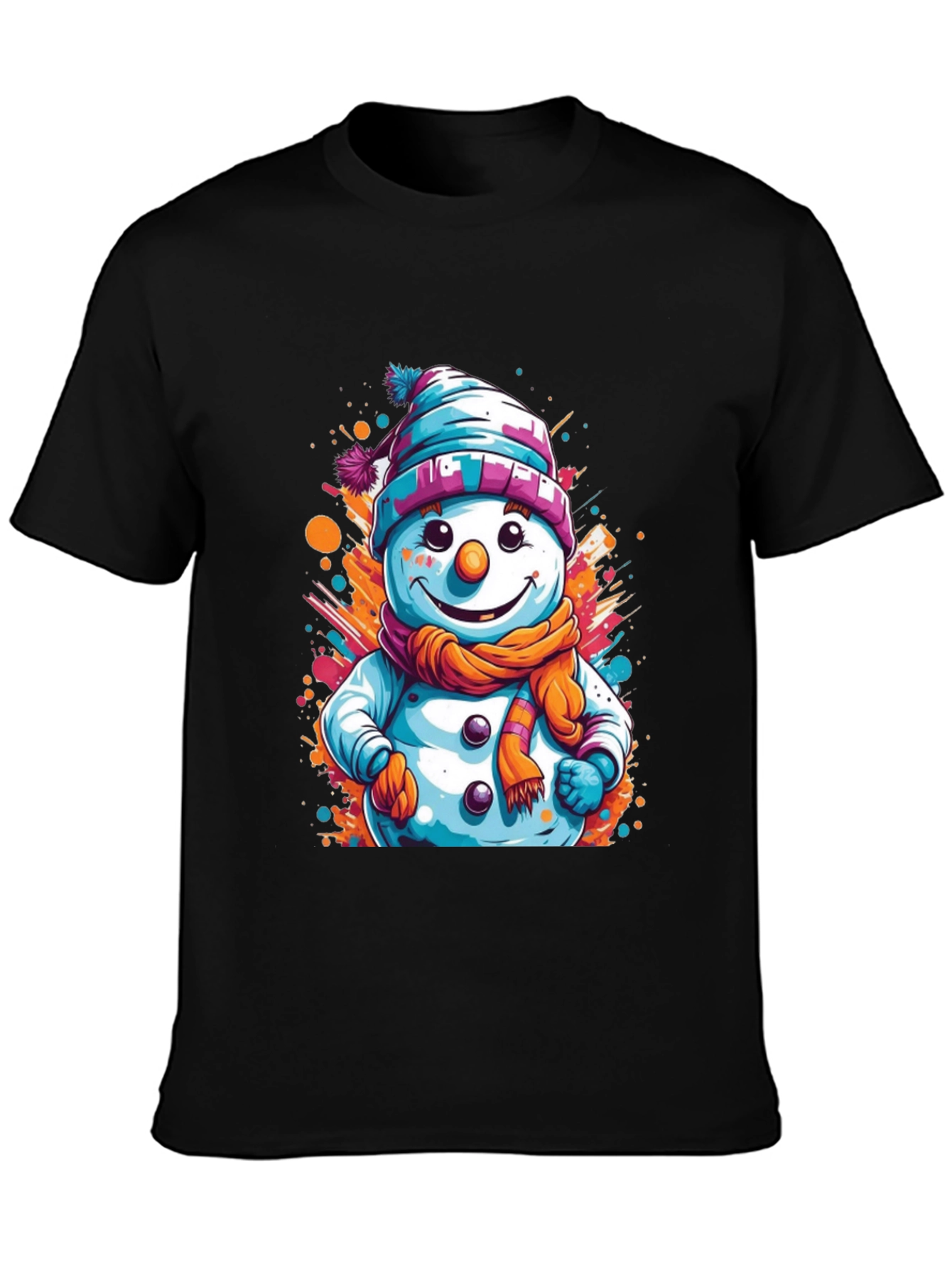 Snowman Graphic Tee - Festive Holiday Style