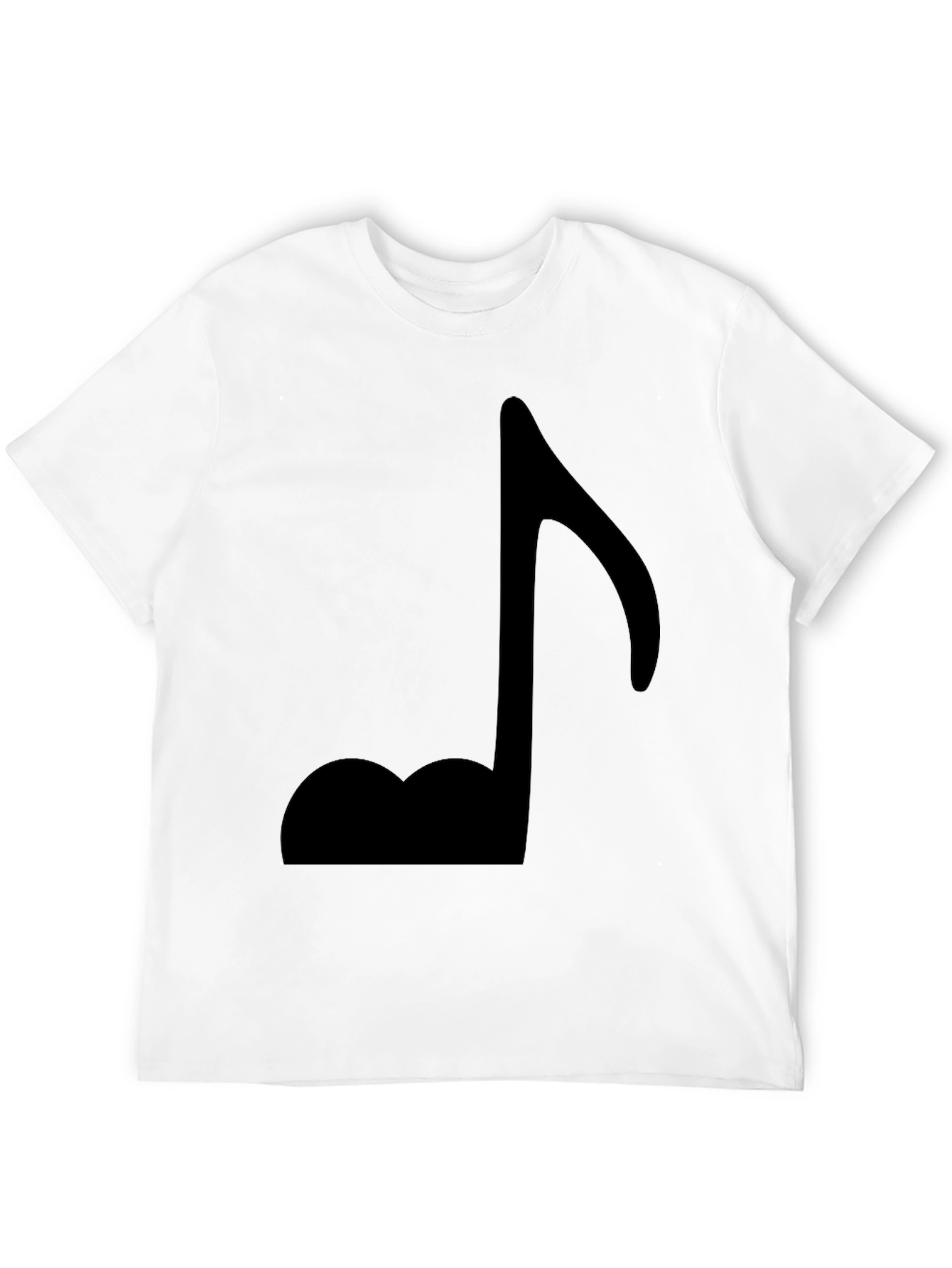 Black Music Note Graphic Tee - Stylish Casual Wear