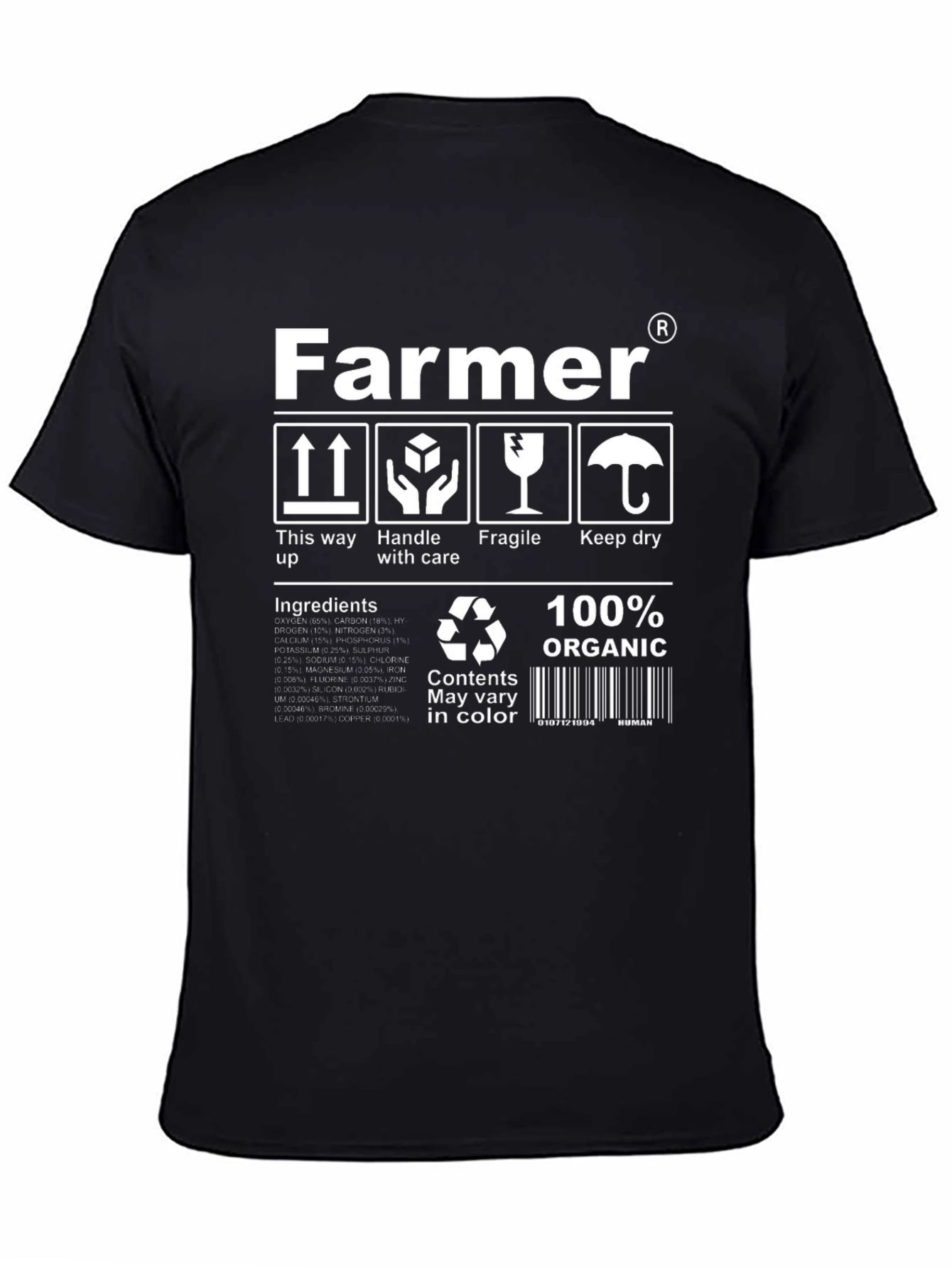 Farmer Organic T-Shirt | Novelty Farming Tee