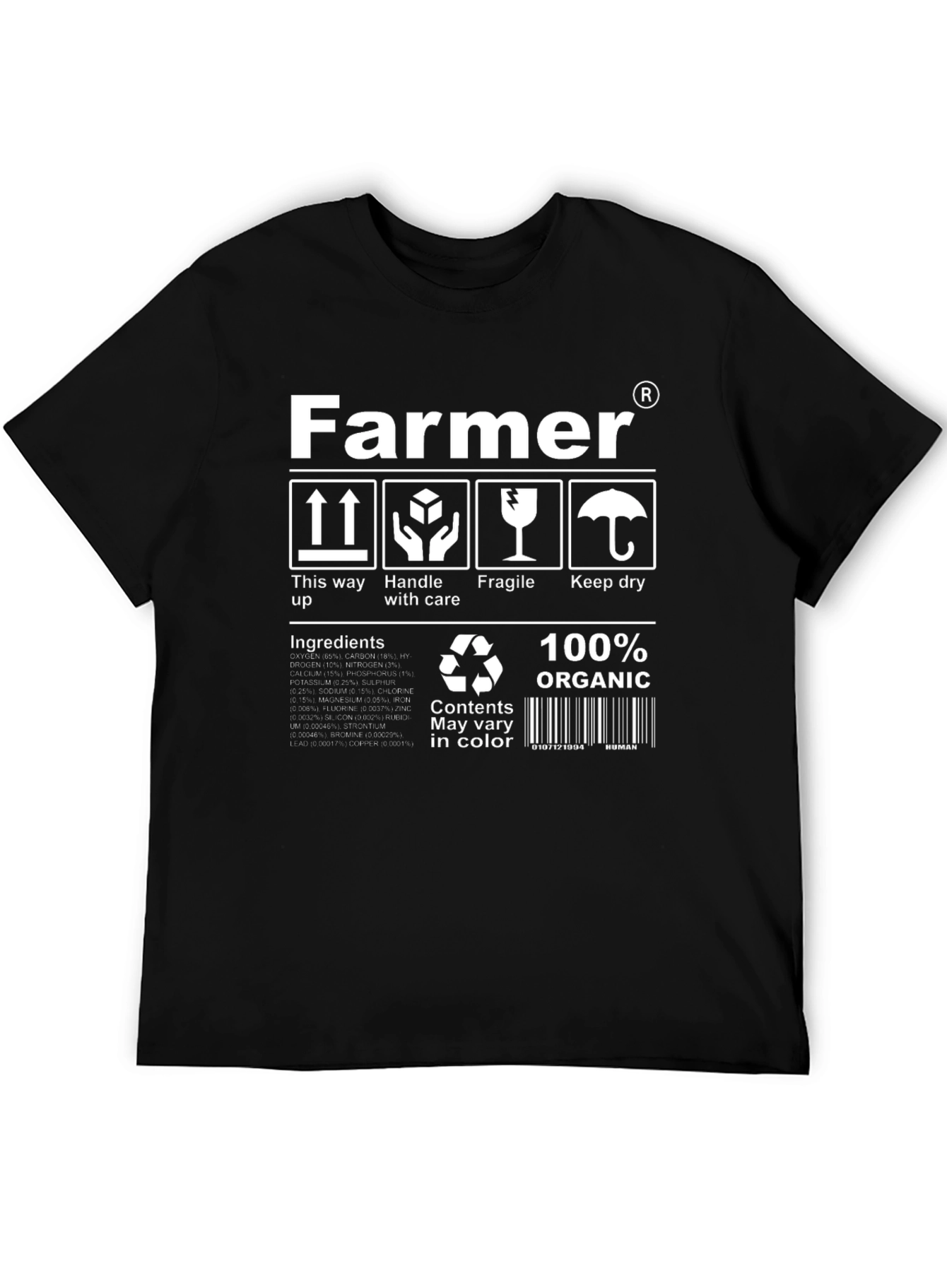 Farmer Organic T-Shirt | Novelty Farming Tee