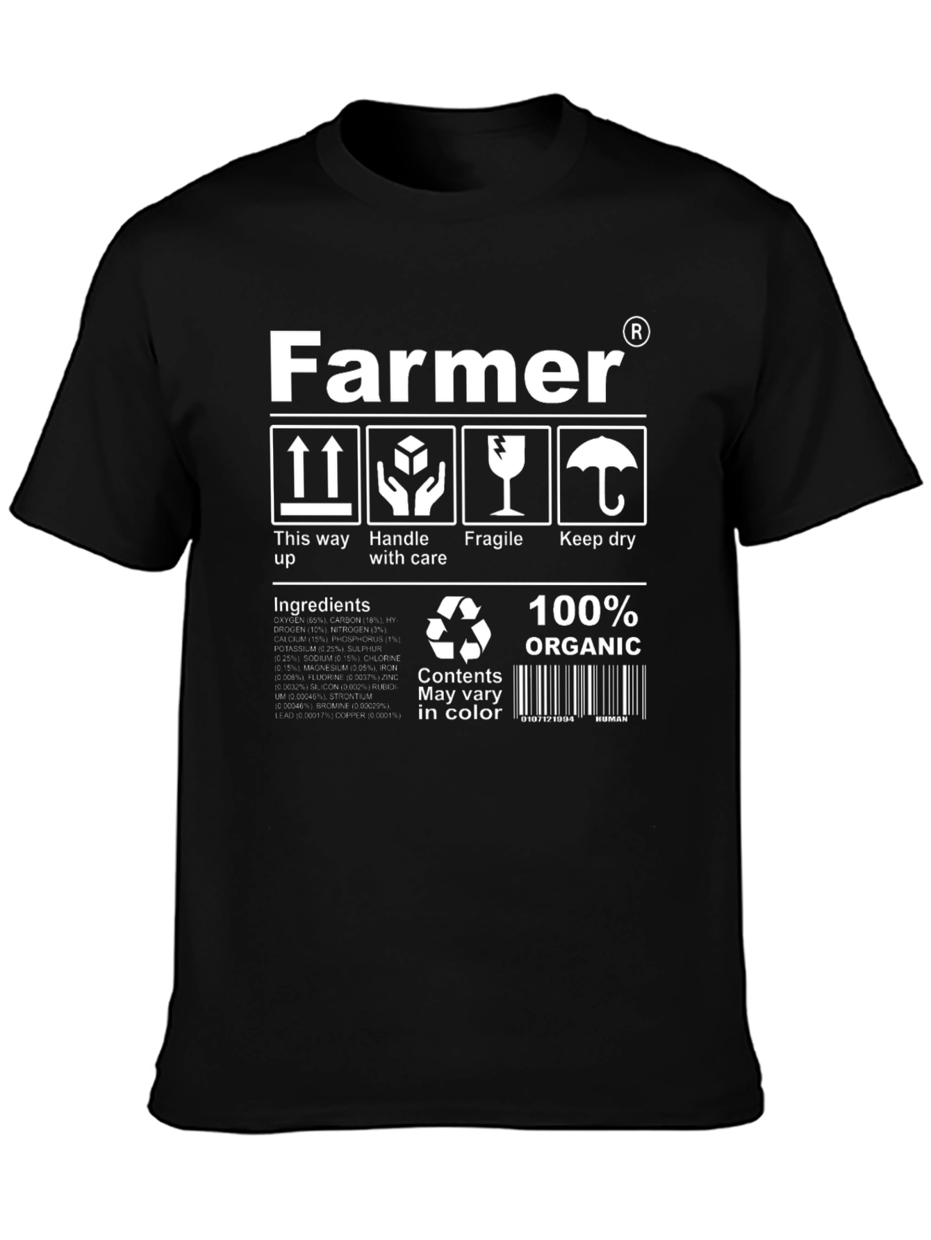 Farmer Organic T-Shirt | Novelty Farming Tee