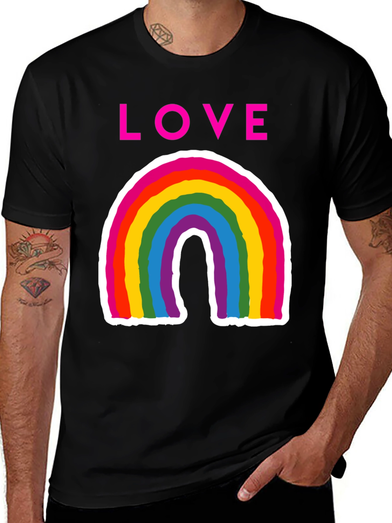 Love Rainbow Graphic Tee - Pride Shirt