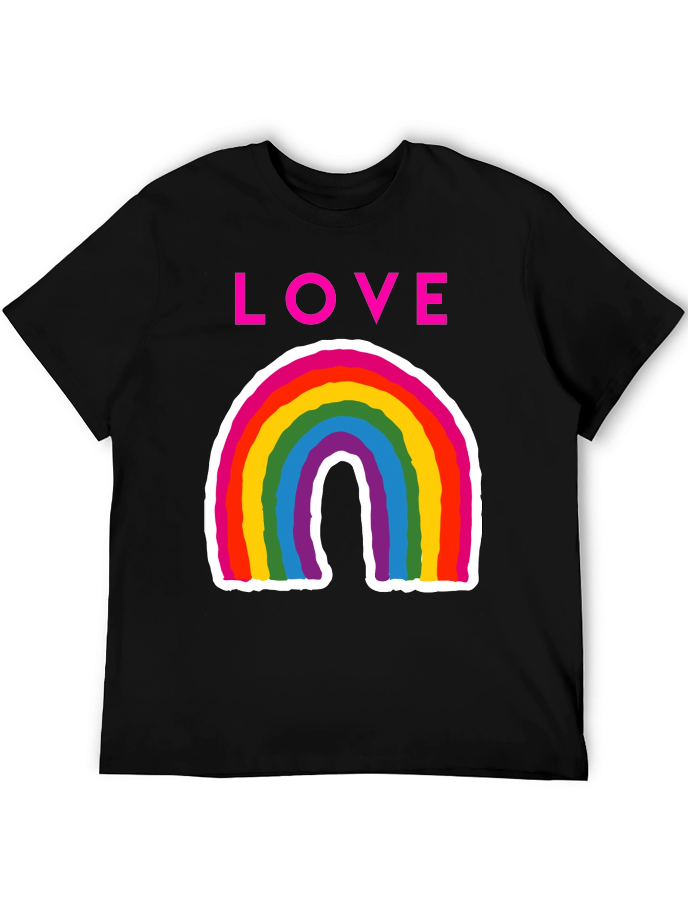 Love Rainbow Graphic Tee - Pride Shirt