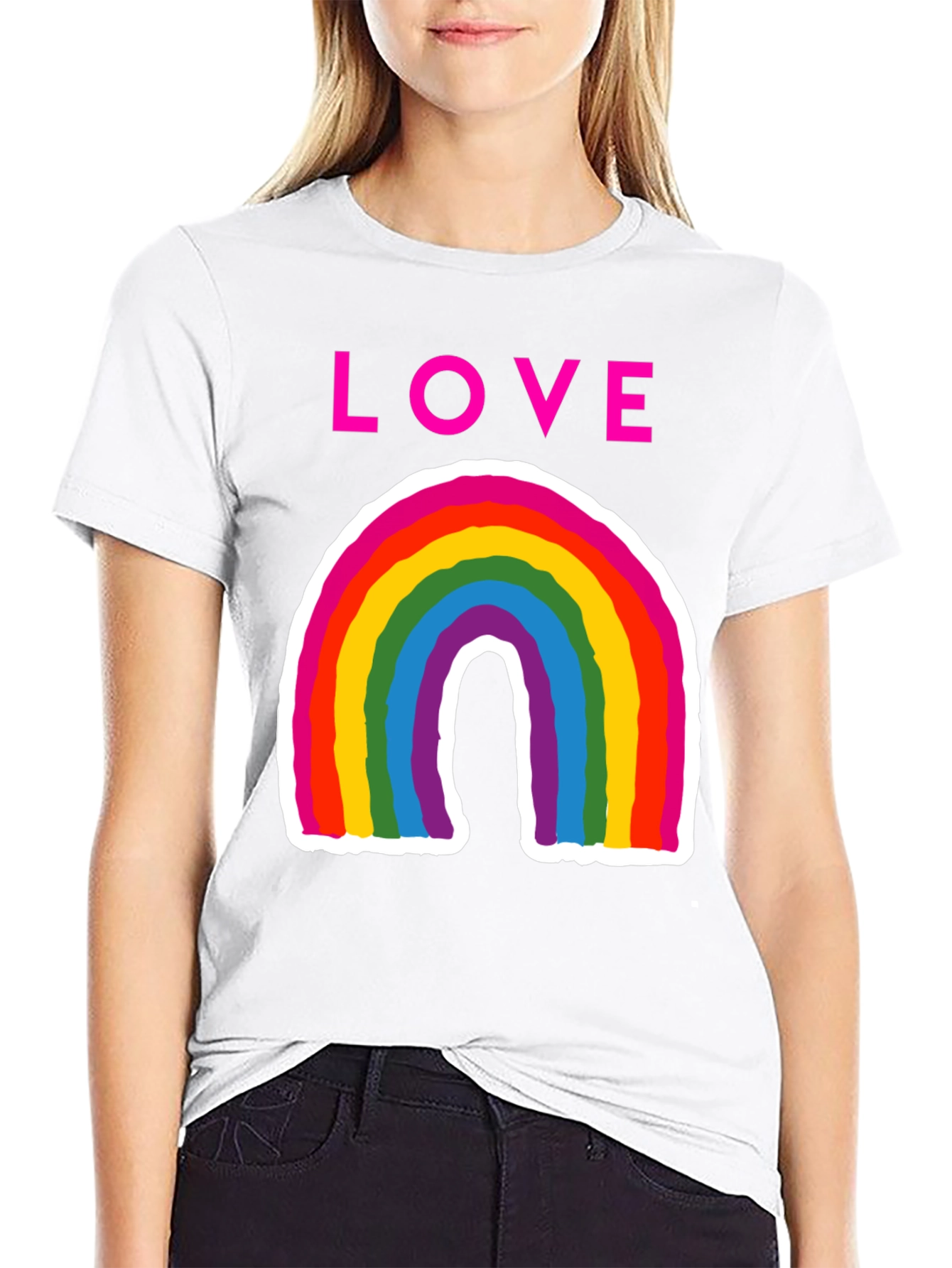Love Rainbow Graphic Tee - Pride Shirt