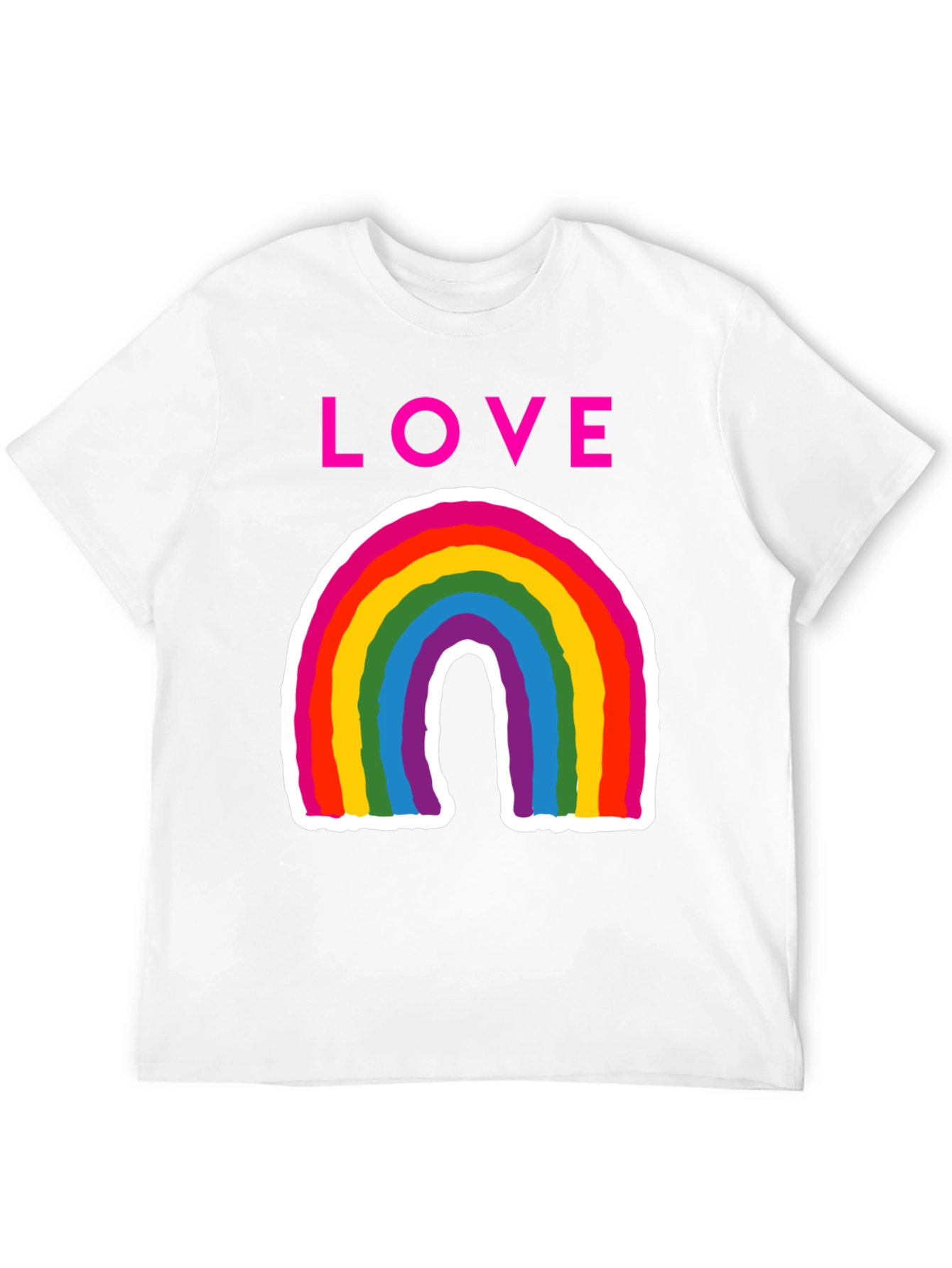 Love Rainbow Graphic Tee - Pride Shirt