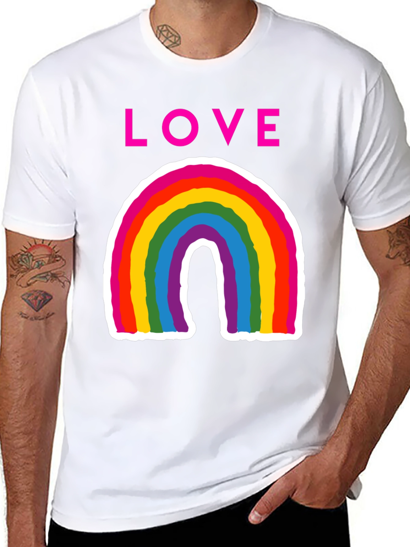 Love Rainbow Graphic Tee - Pride Shirt