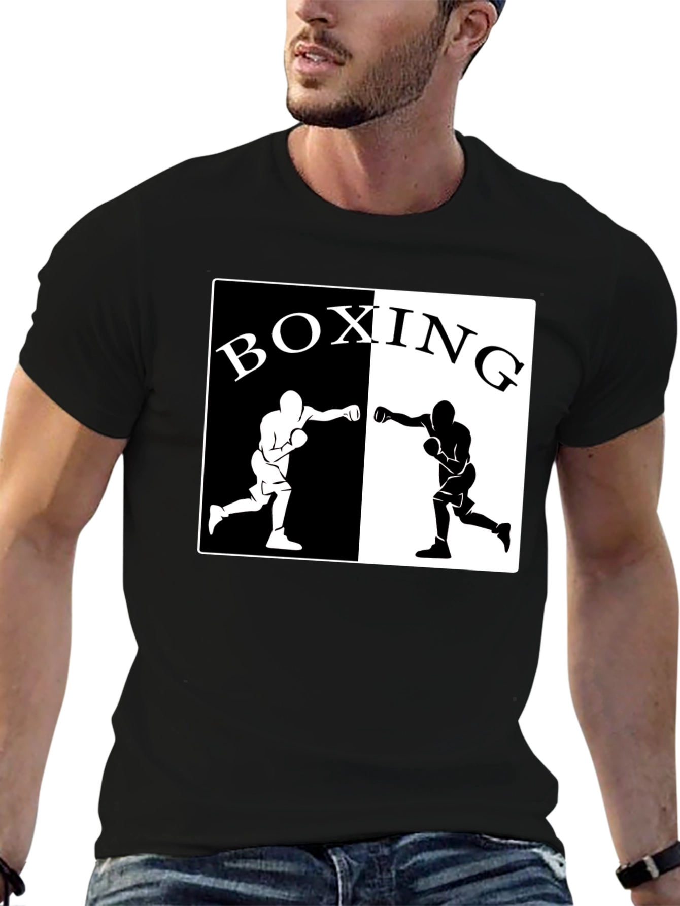 Boxing Graphic Tee - Black