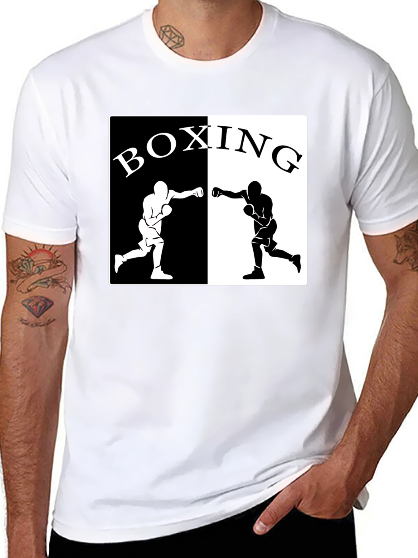 Boxing Graphic Tee - Black