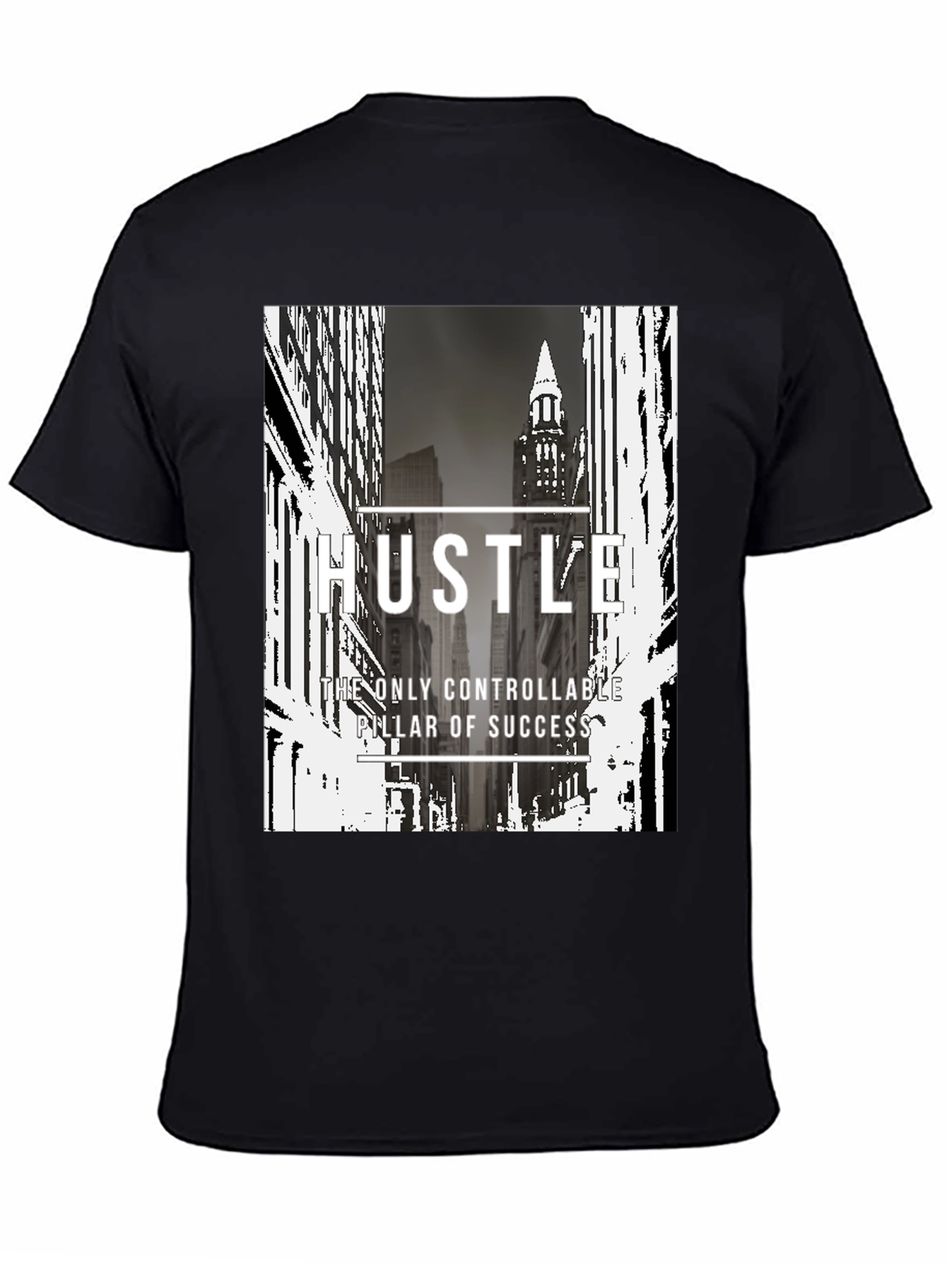 Hustle Graphic Print Black T-Shirt