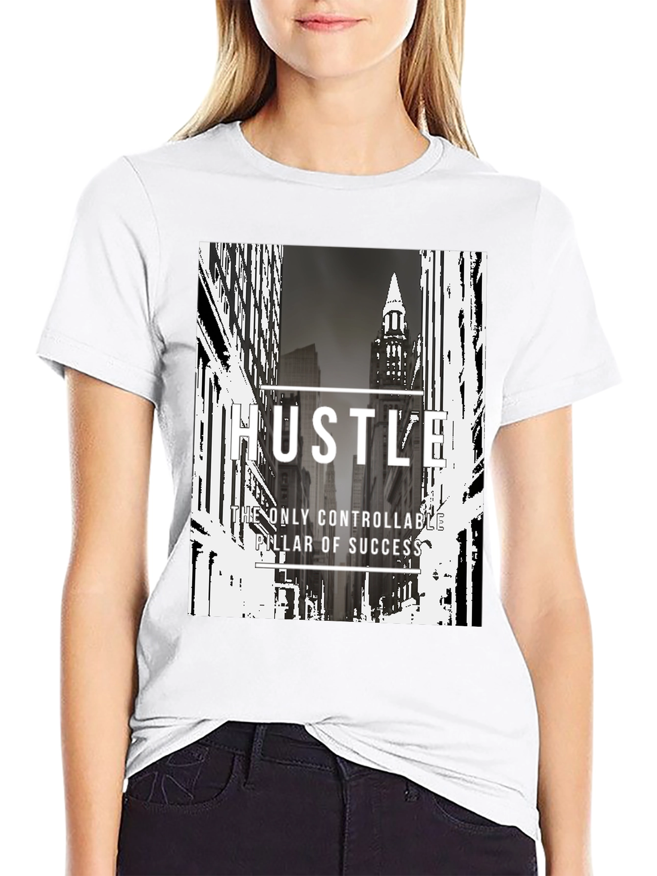 Hustle Graphic Print Black T-Shirt