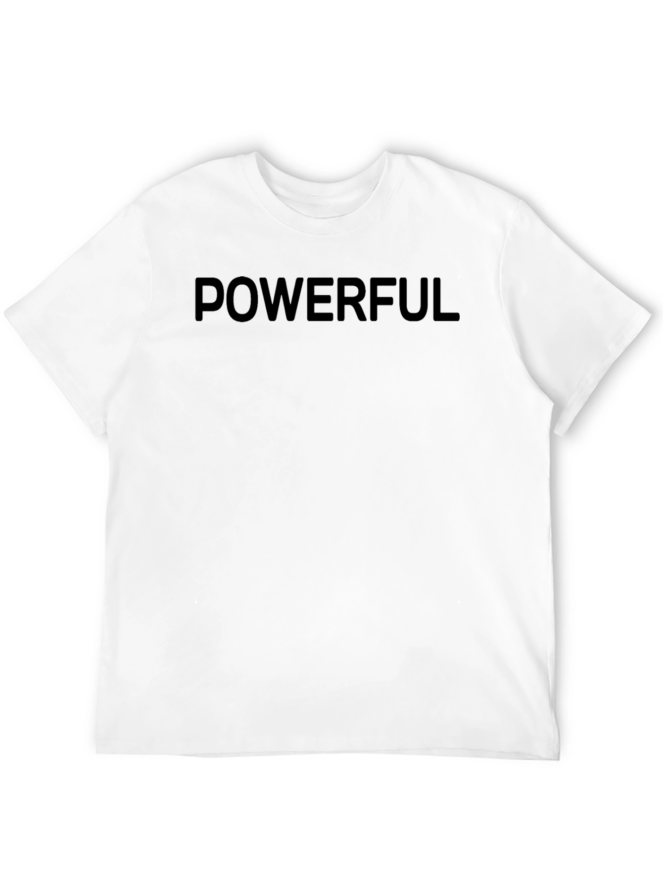 Powerful Black Graphic Tee - Mens Short Sleeve
