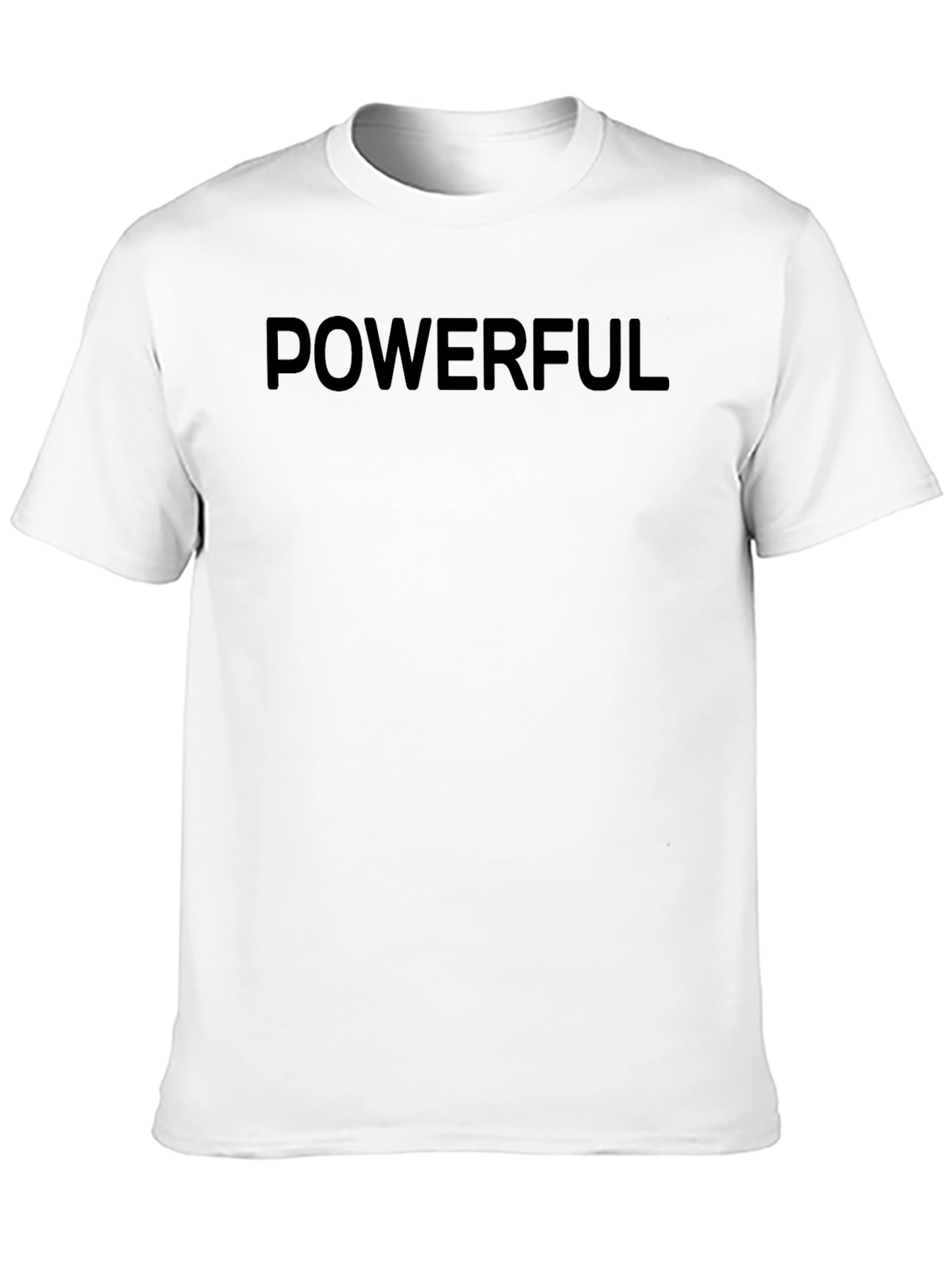 Powerful Black Graphic Tee - Mens Short Sleeve