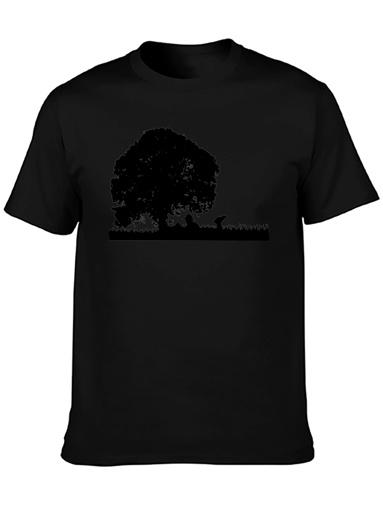 Silhouette Tree Graphic Tee - Black