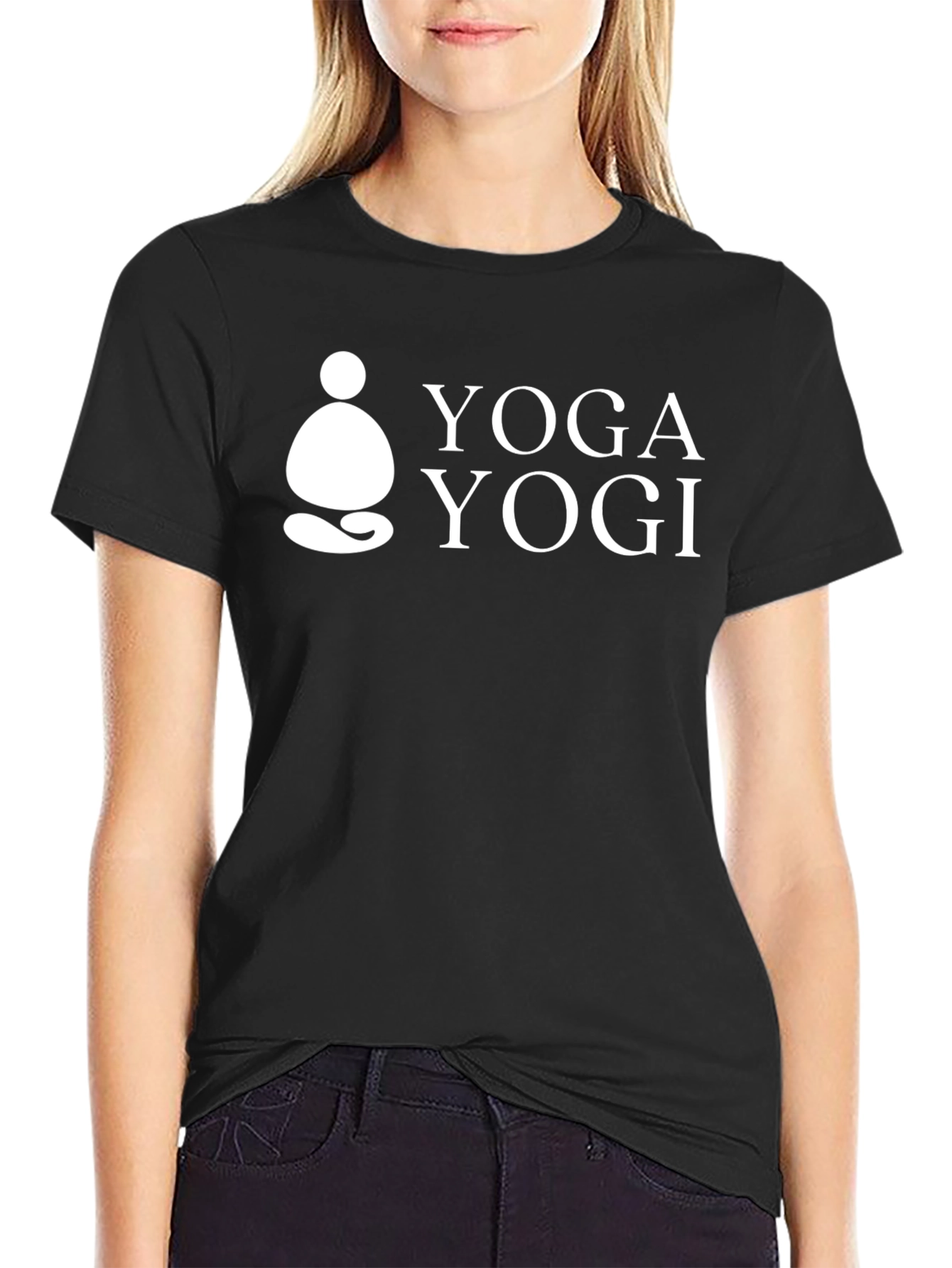 Yoga Yogi Black Graphic T-Shirt