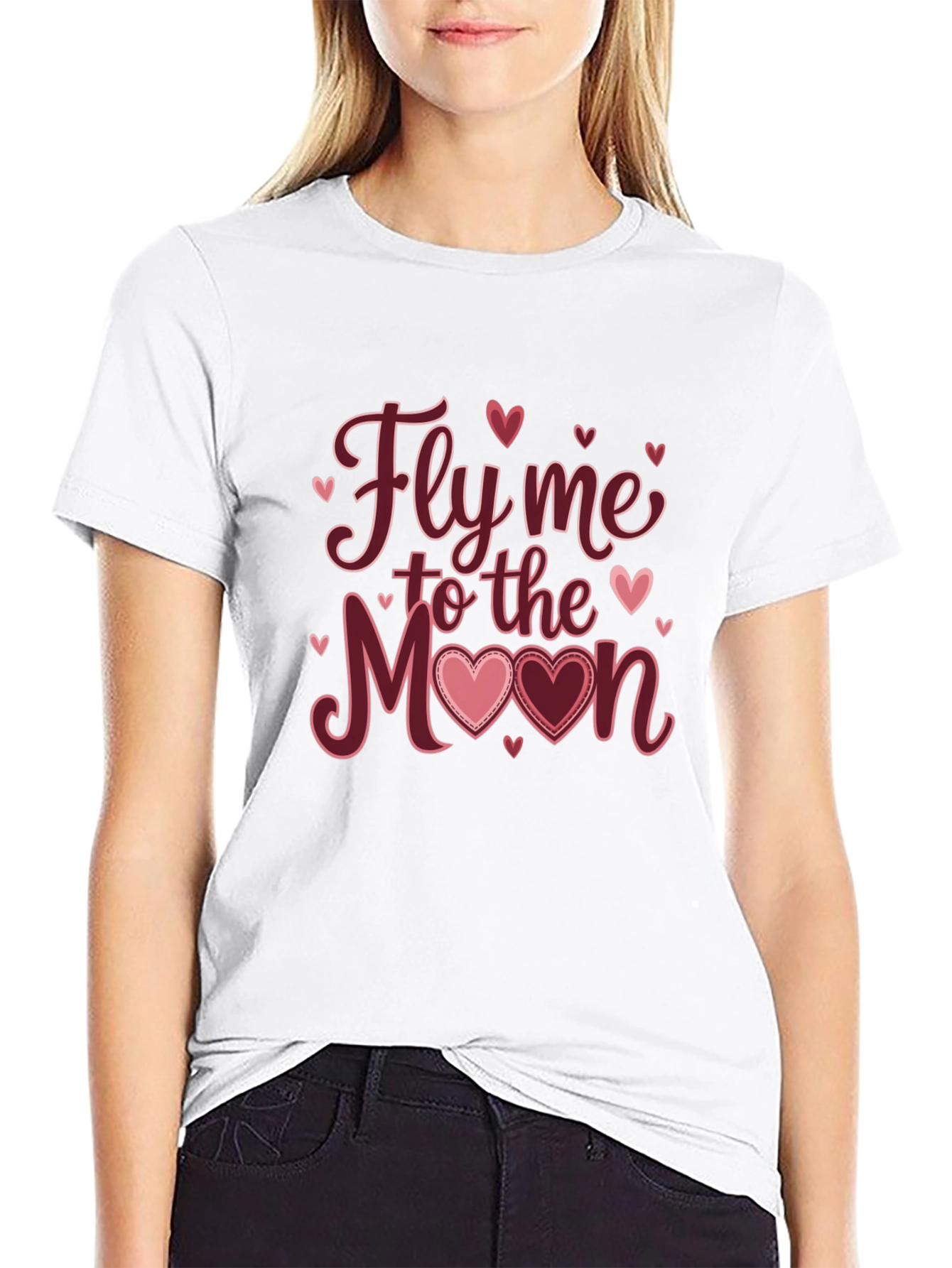 Fly Me to the Moon Valentines Graphic Tee