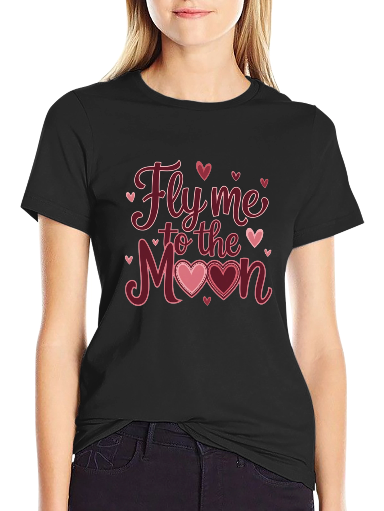 Fly Me to the Moon Valentines Graphic Tee