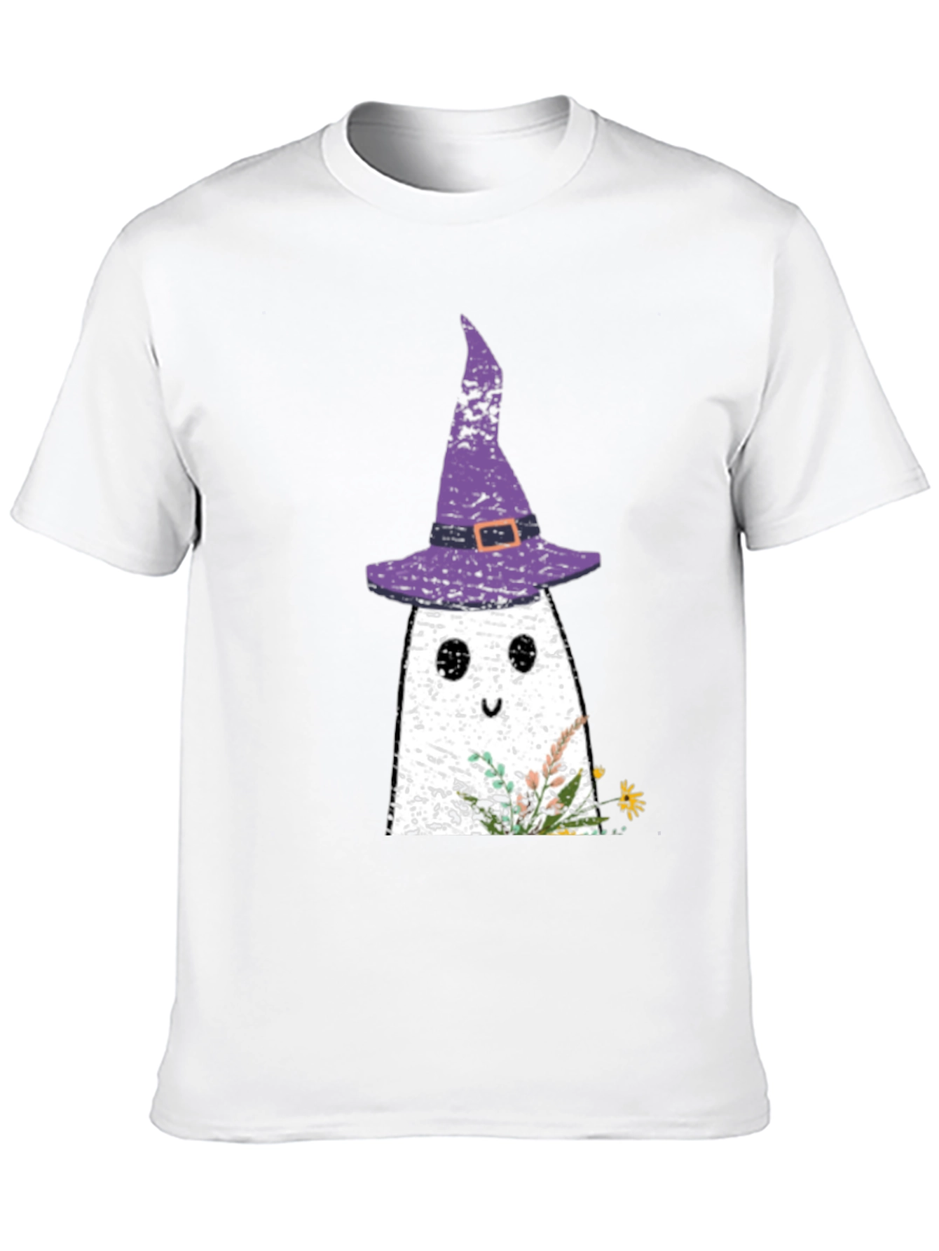 Ghost with Witch Hat Halloween T-Shirt