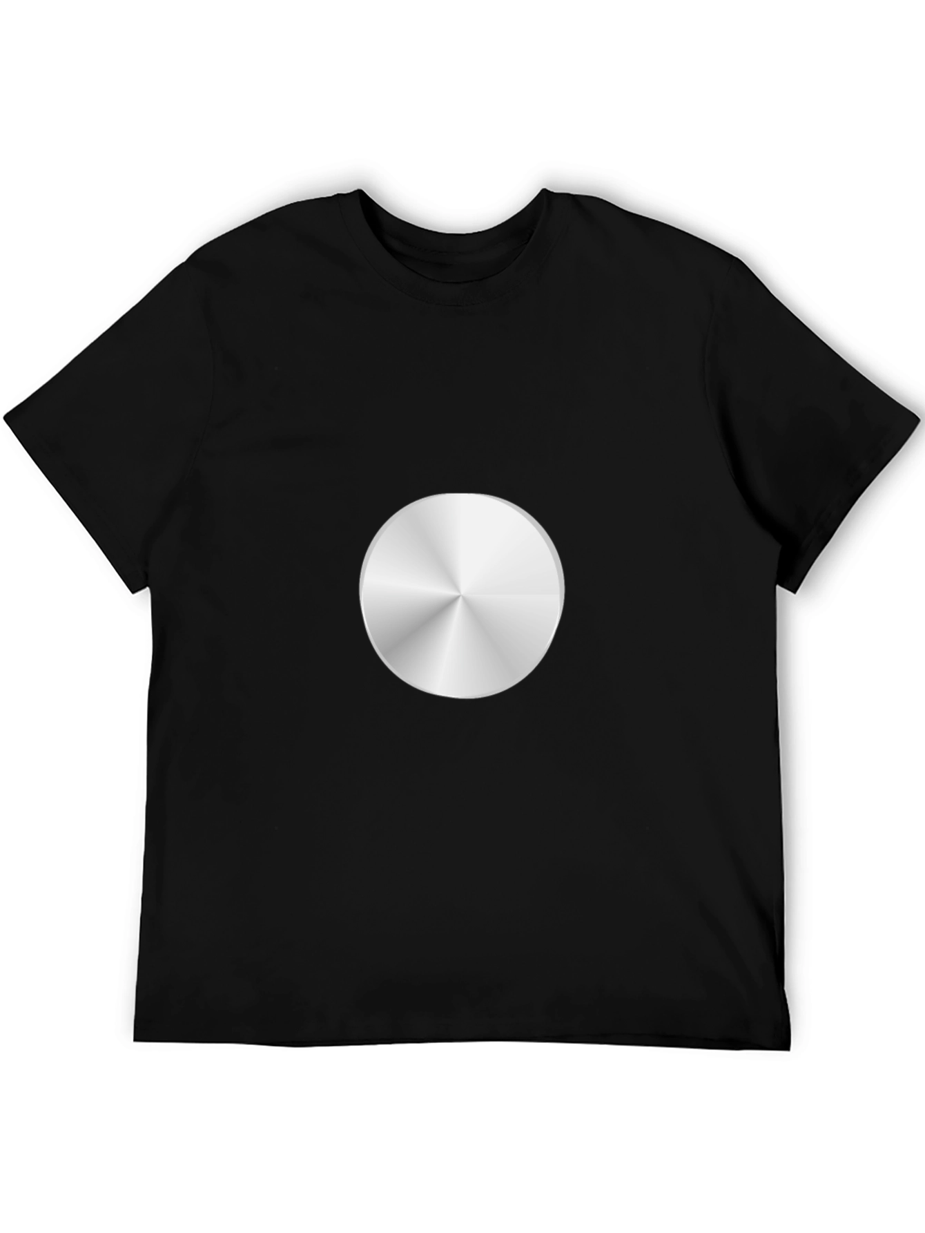 Sleek Silver Graphic Tee - Modern Design