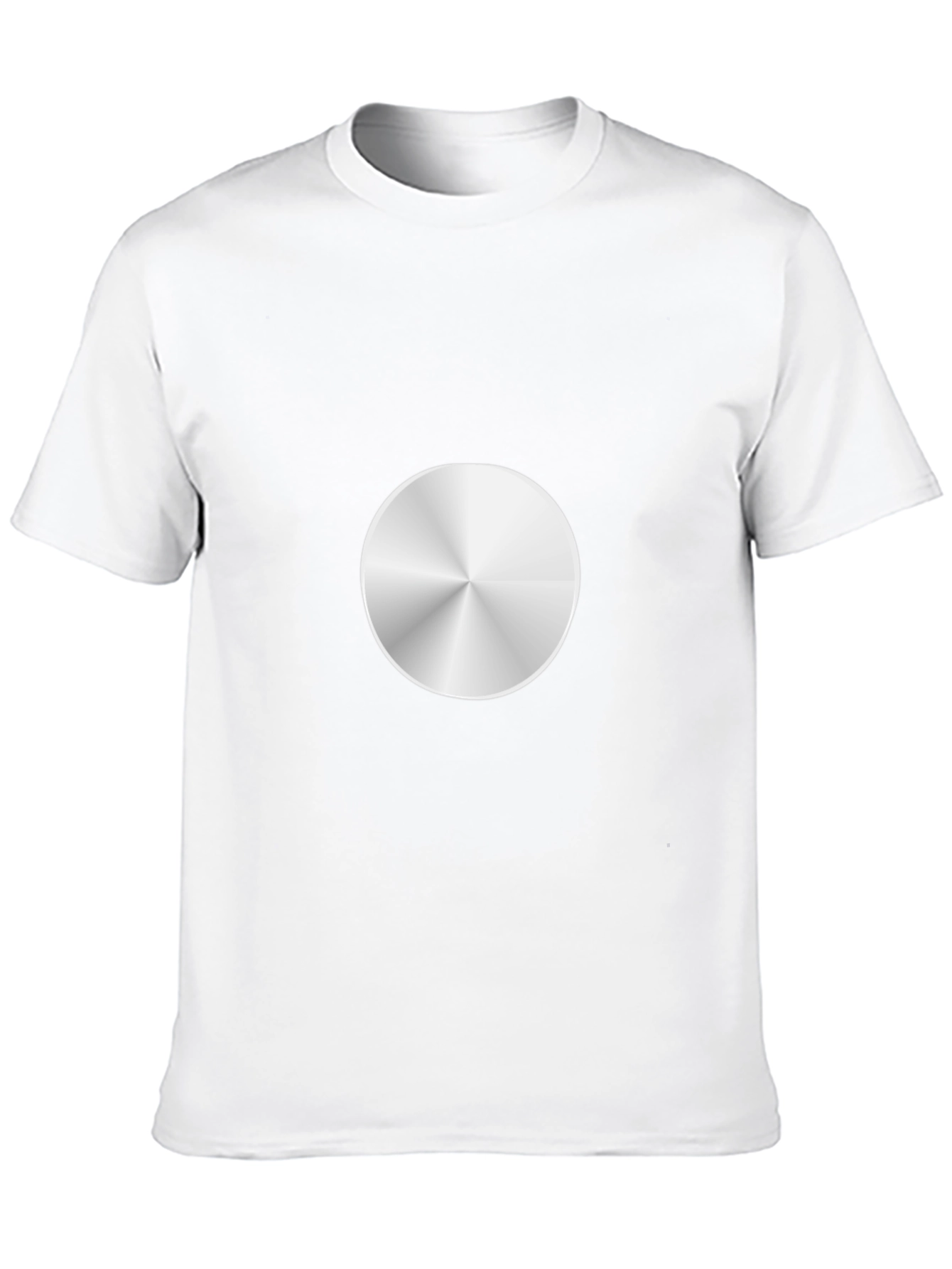 Sleek Silver Graphic Tee - Modern Design