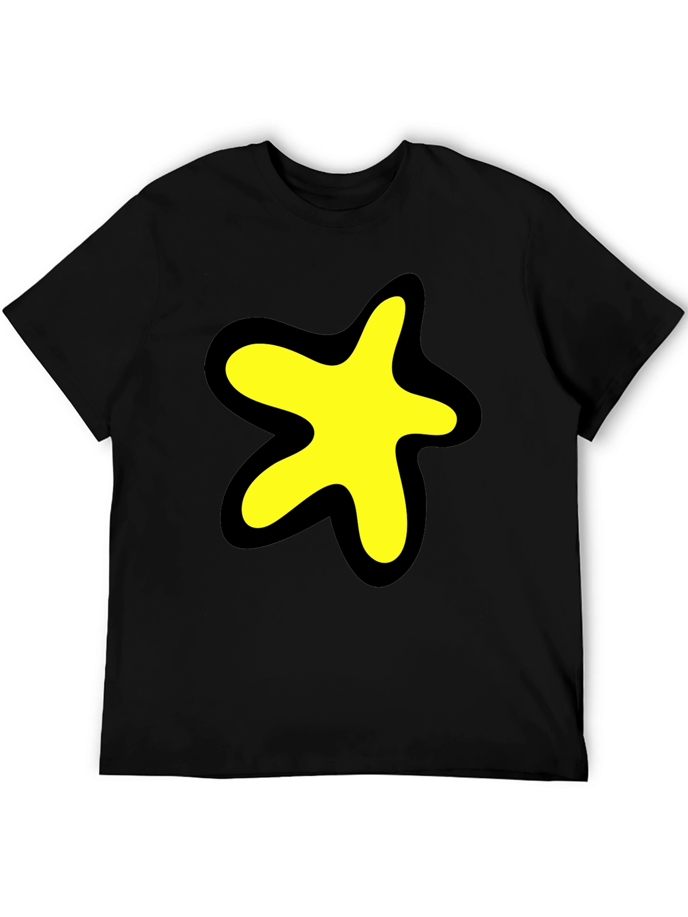 Star Blob Graphic Black T-Shirt