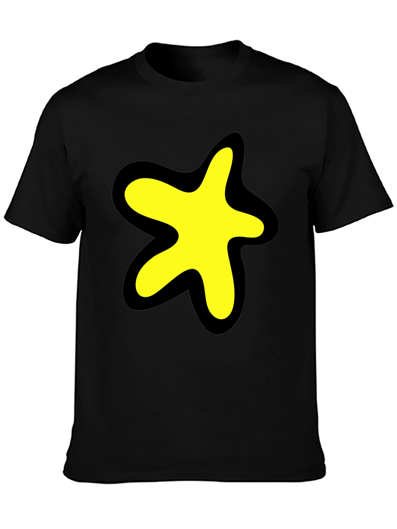 Star Blob Graphic Black T-Shirt