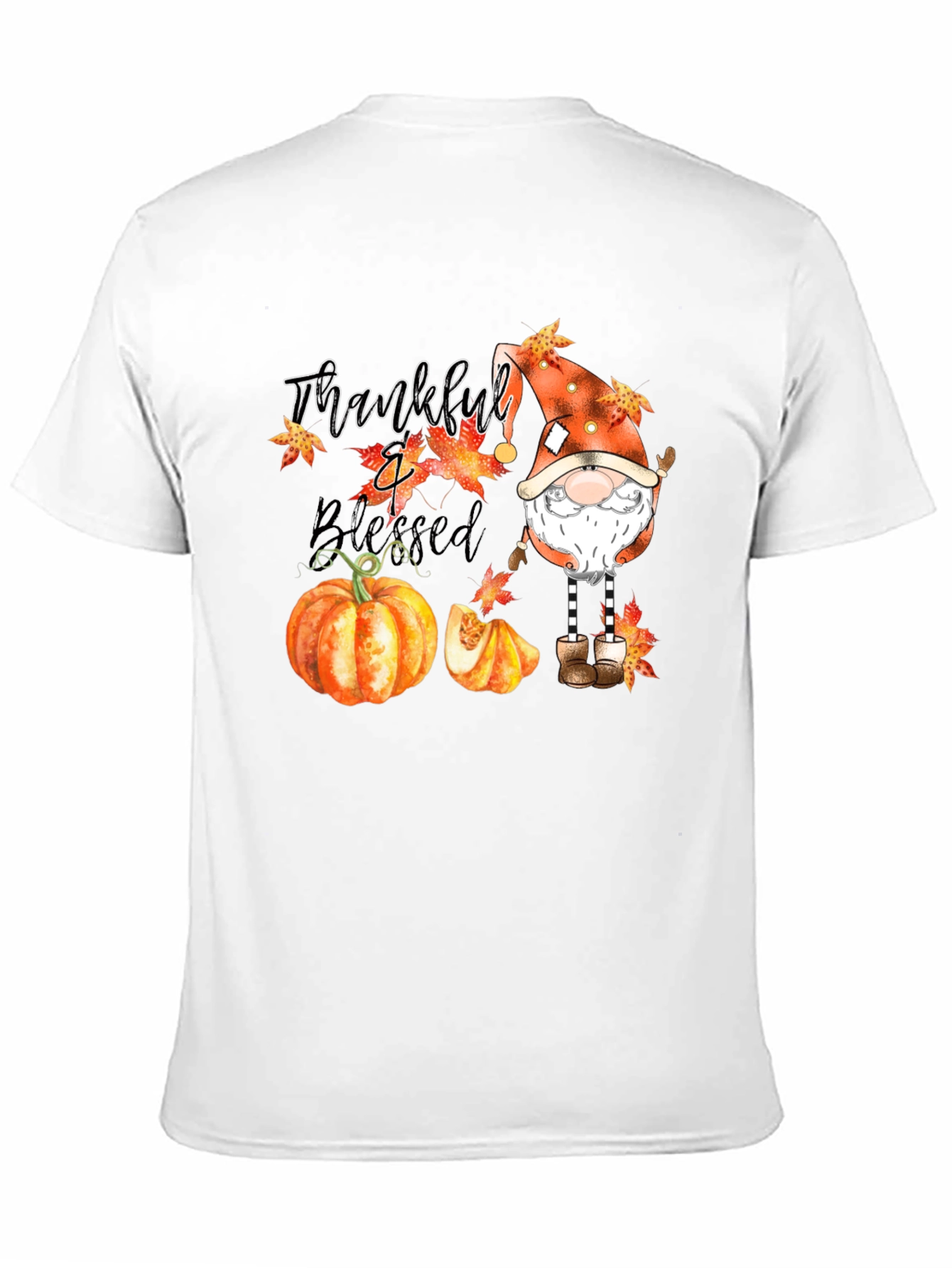 Thankful & Blessed Autumn Gnome T-Shirt