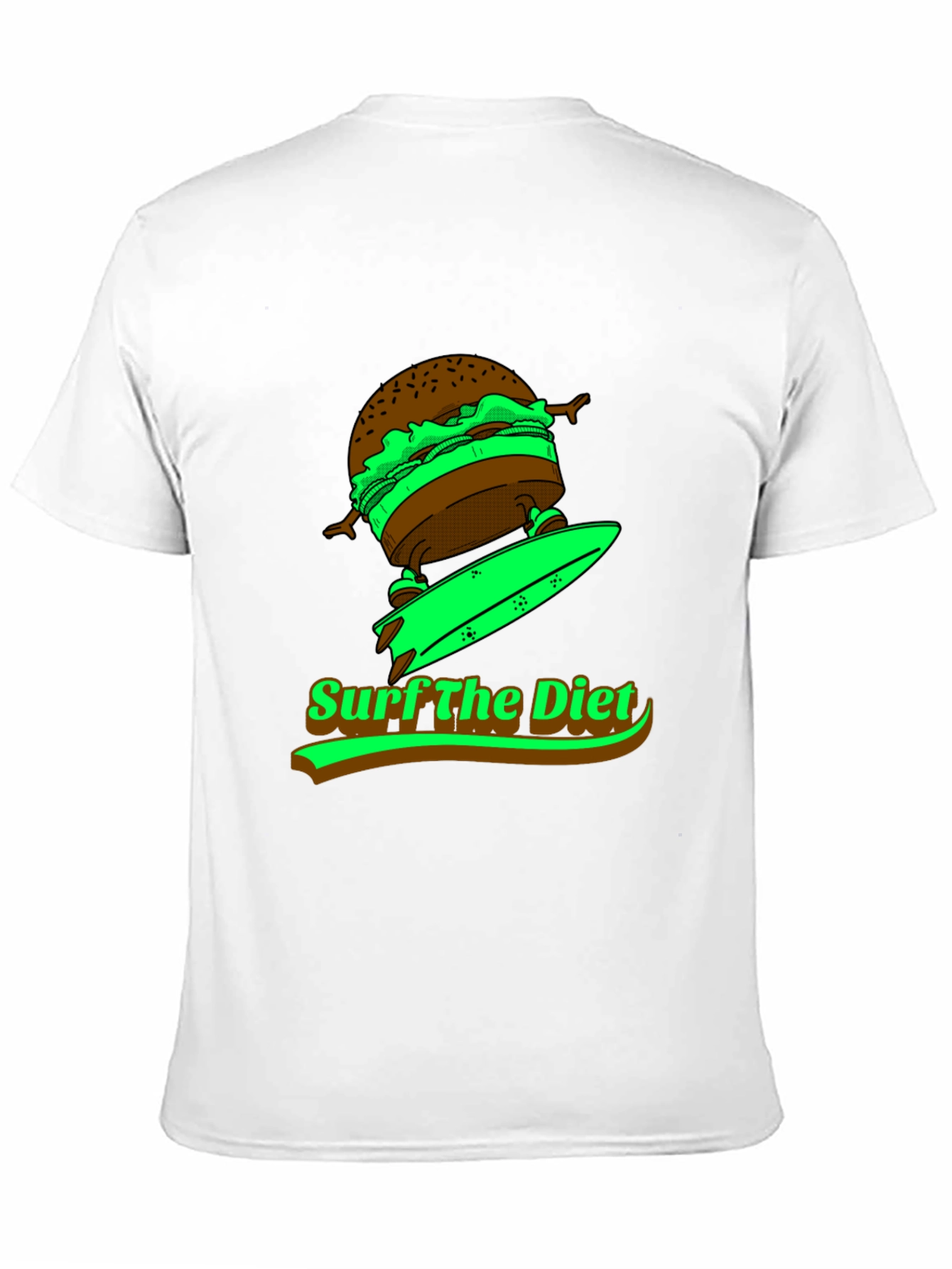 Surf the Diet Black T-Shirt