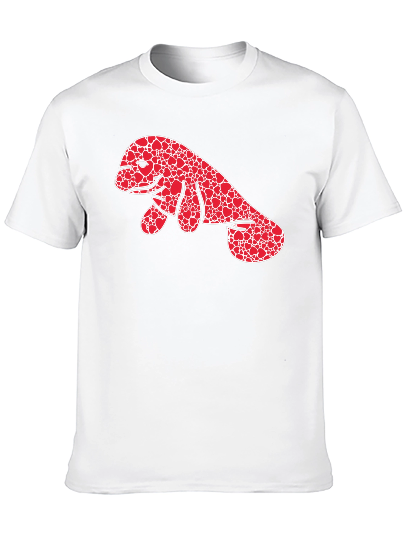 Heart Manatee Graphic Tee - Black