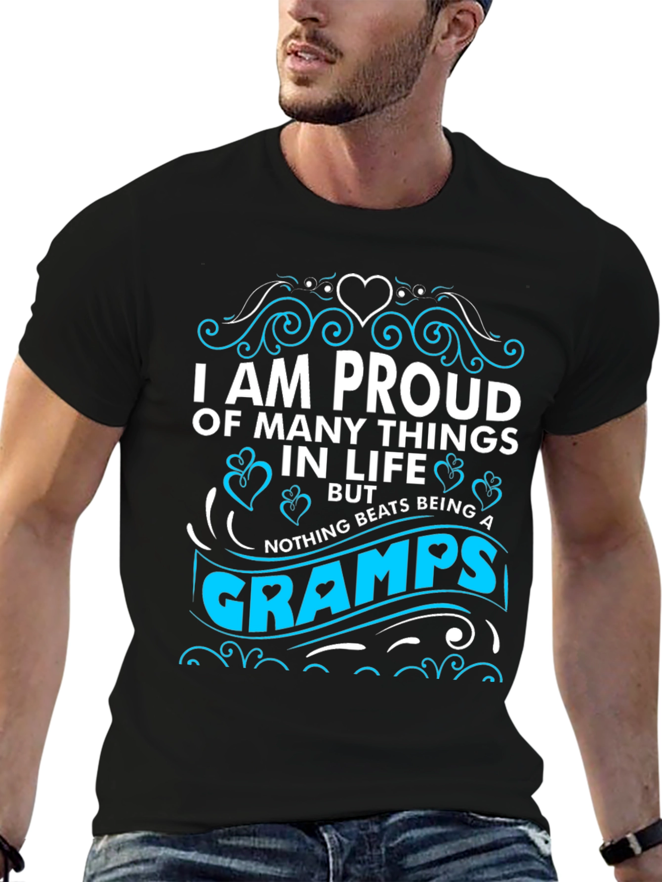 Proud Gramps T-Shirt - Stylish Grandfather Apparel