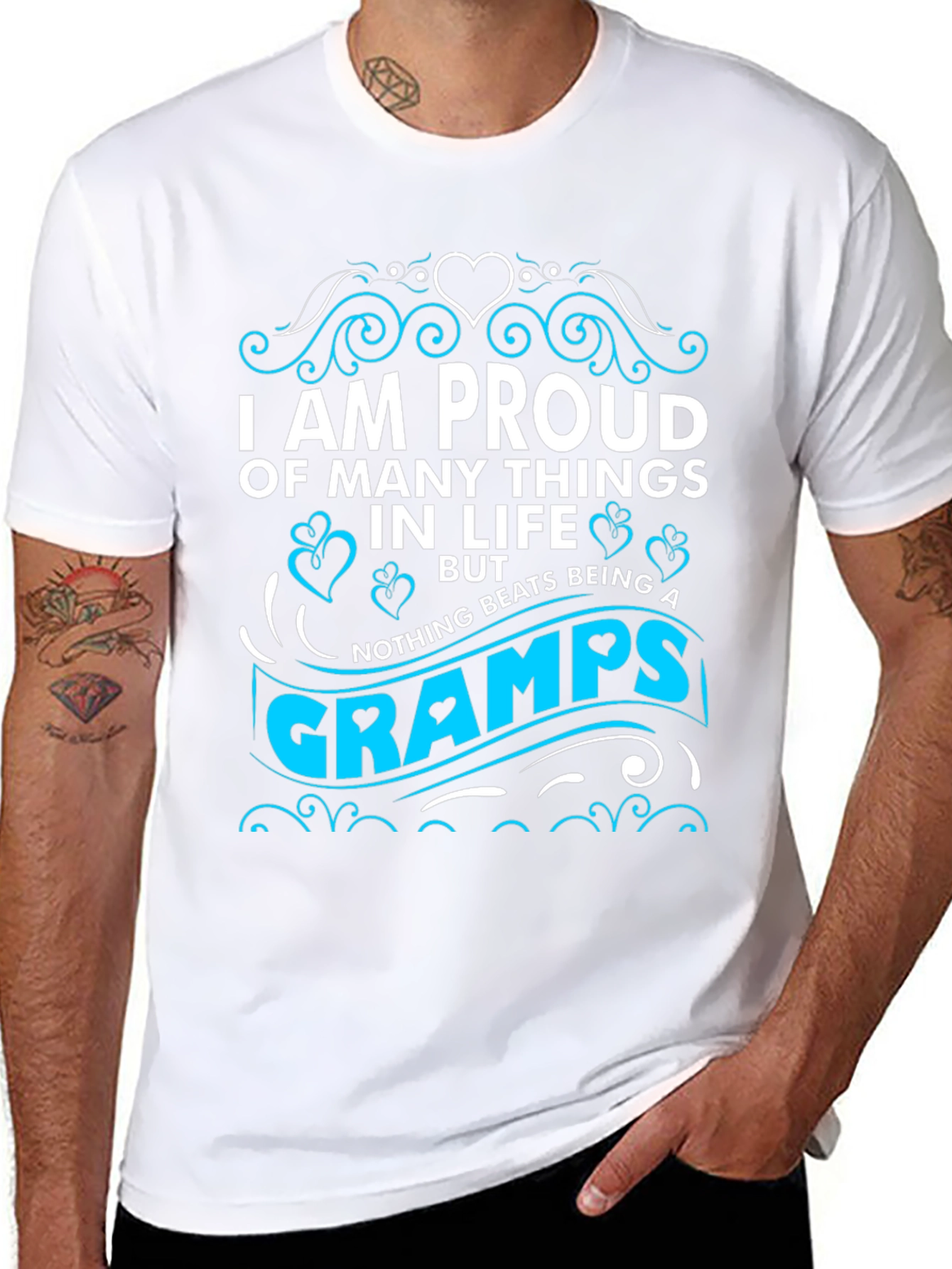Proud Gramps T-Shirt - Stylish Grandfather Apparel
