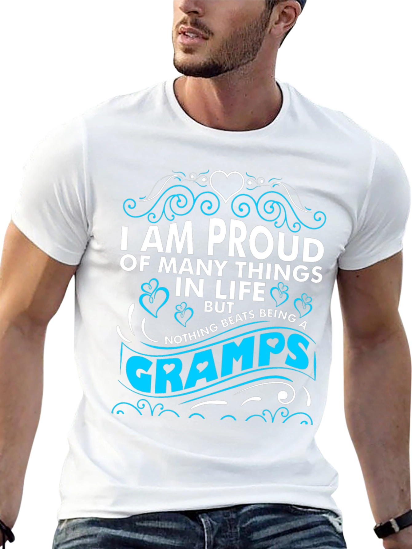 Proud Gramps T-Shirt - Stylish Grandfather Apparel