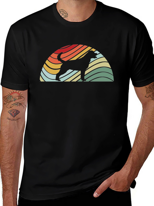 Retro Dog Silhouette T-Shirt - Vintage Style Tee