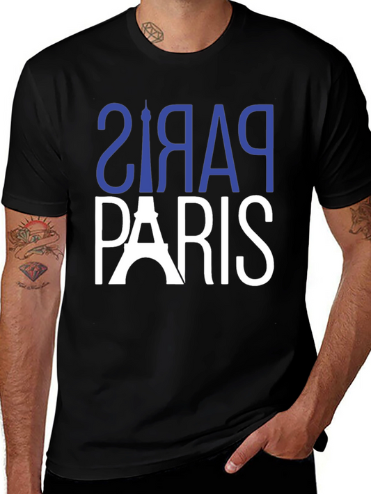 Paris Graphic Tee - Black Cotton T-Shirt